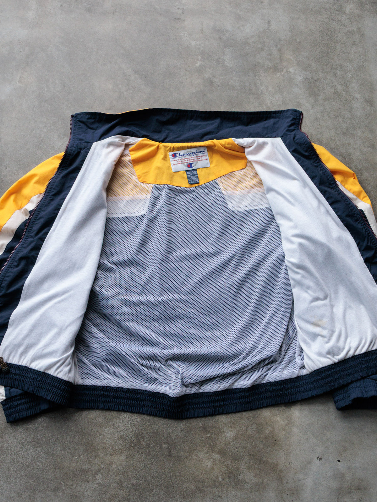 Vintage 90s Navy Champion Colourblock Windbreaker (L)