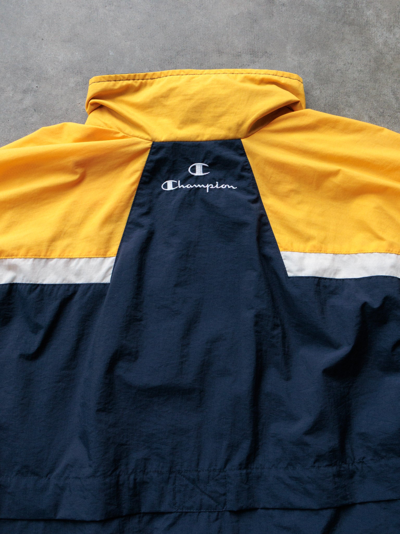Vintage 90s Navy Champion Colourblock Windbreaker (L)