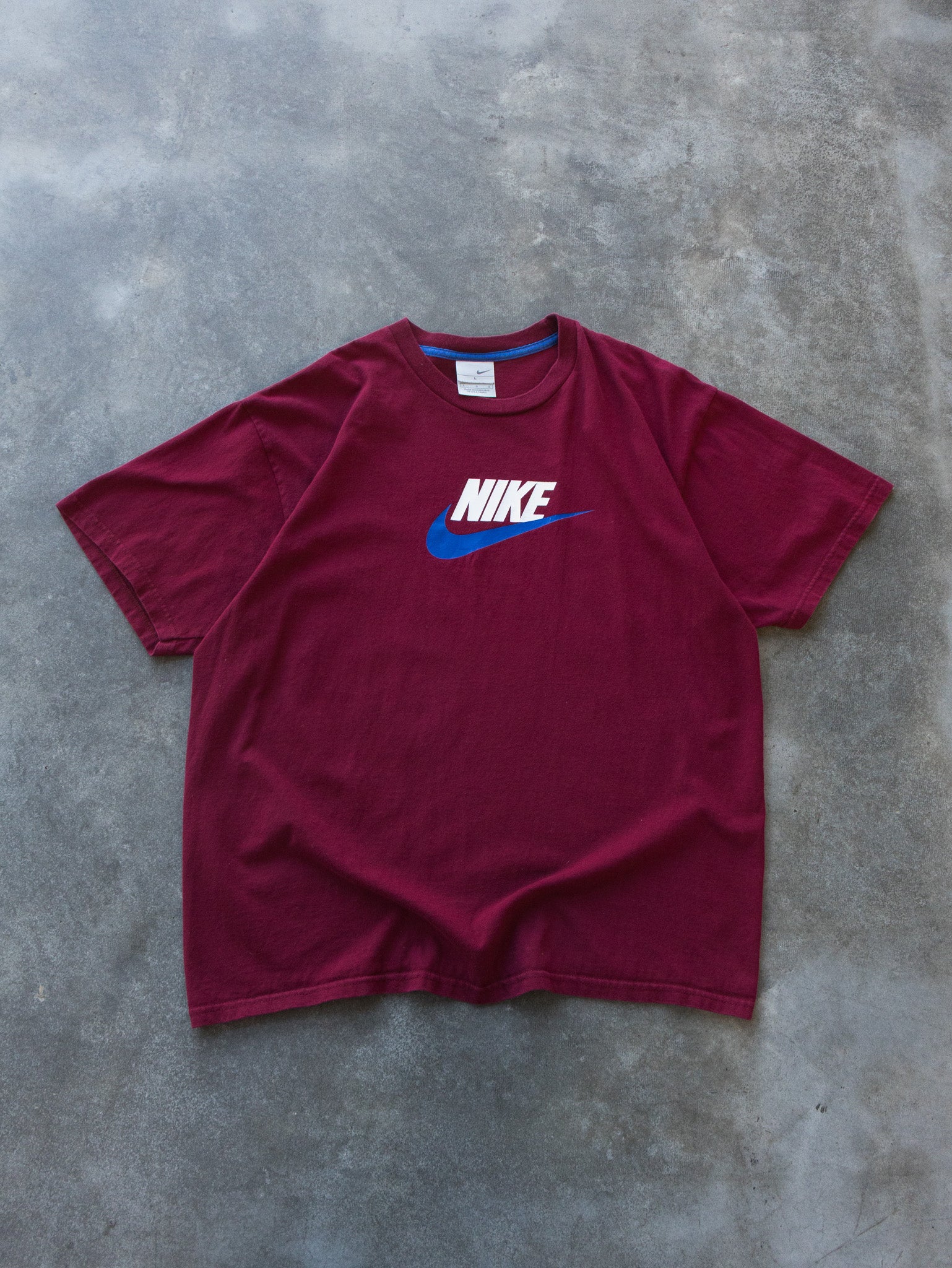 Vintage Maroon Nike Swoosh Tee (L)
