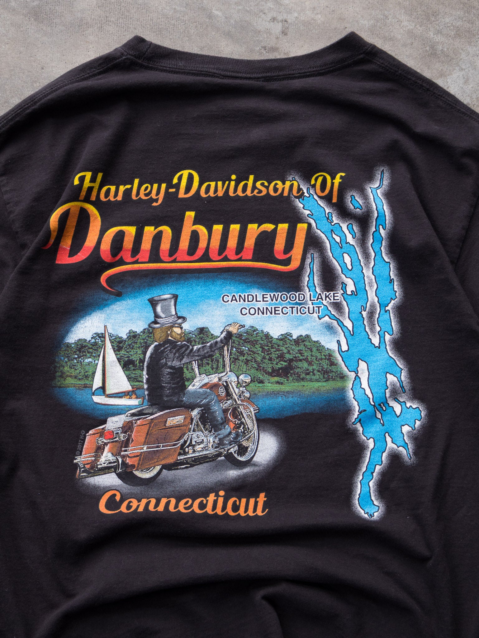 Vintage 2010 Harley-Davidson Of Danbury Connecticut Tee (M)