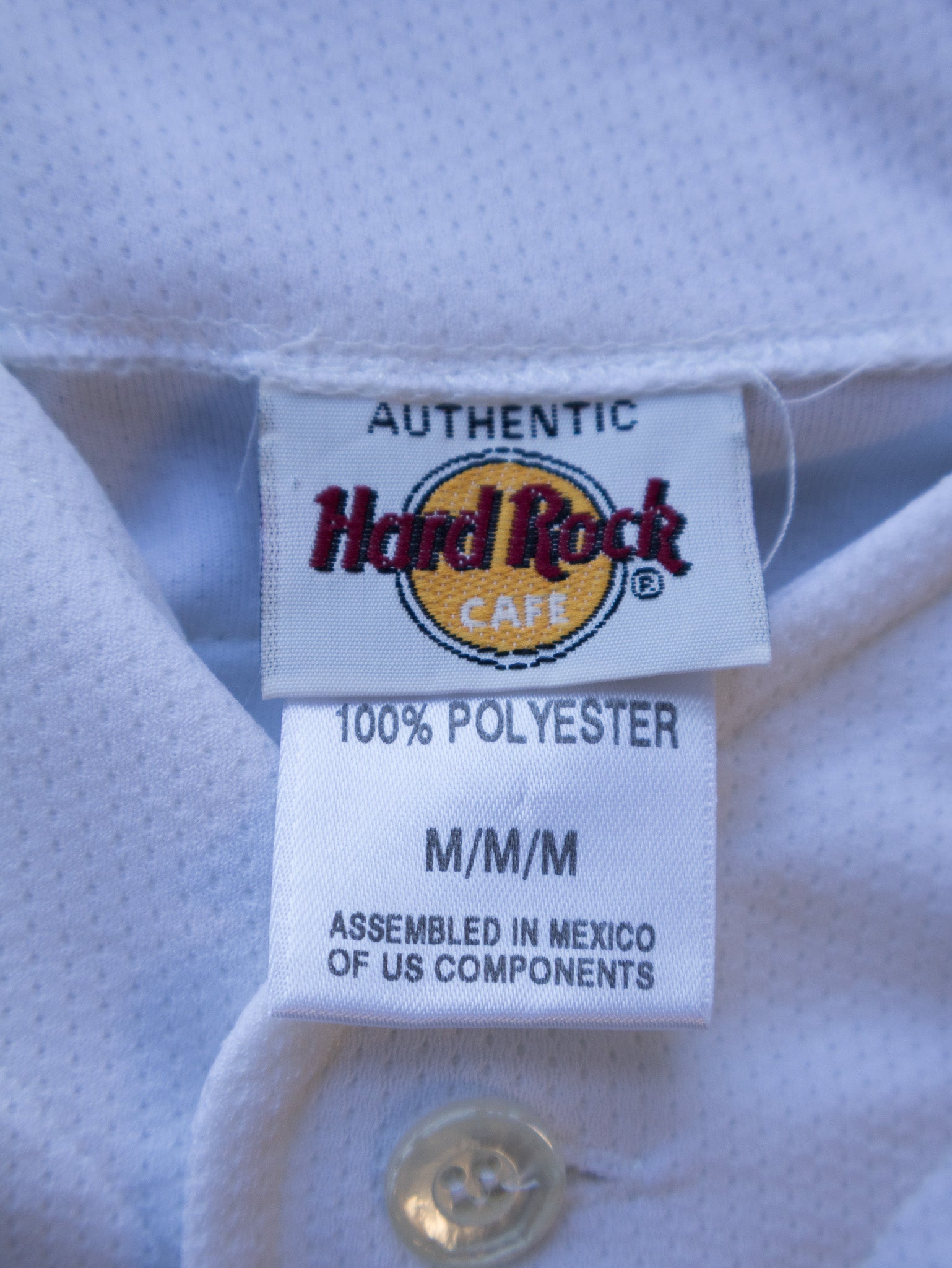 Vintage White Hard Rock Cafe Atlanta Baseball Jersey Tee (M)