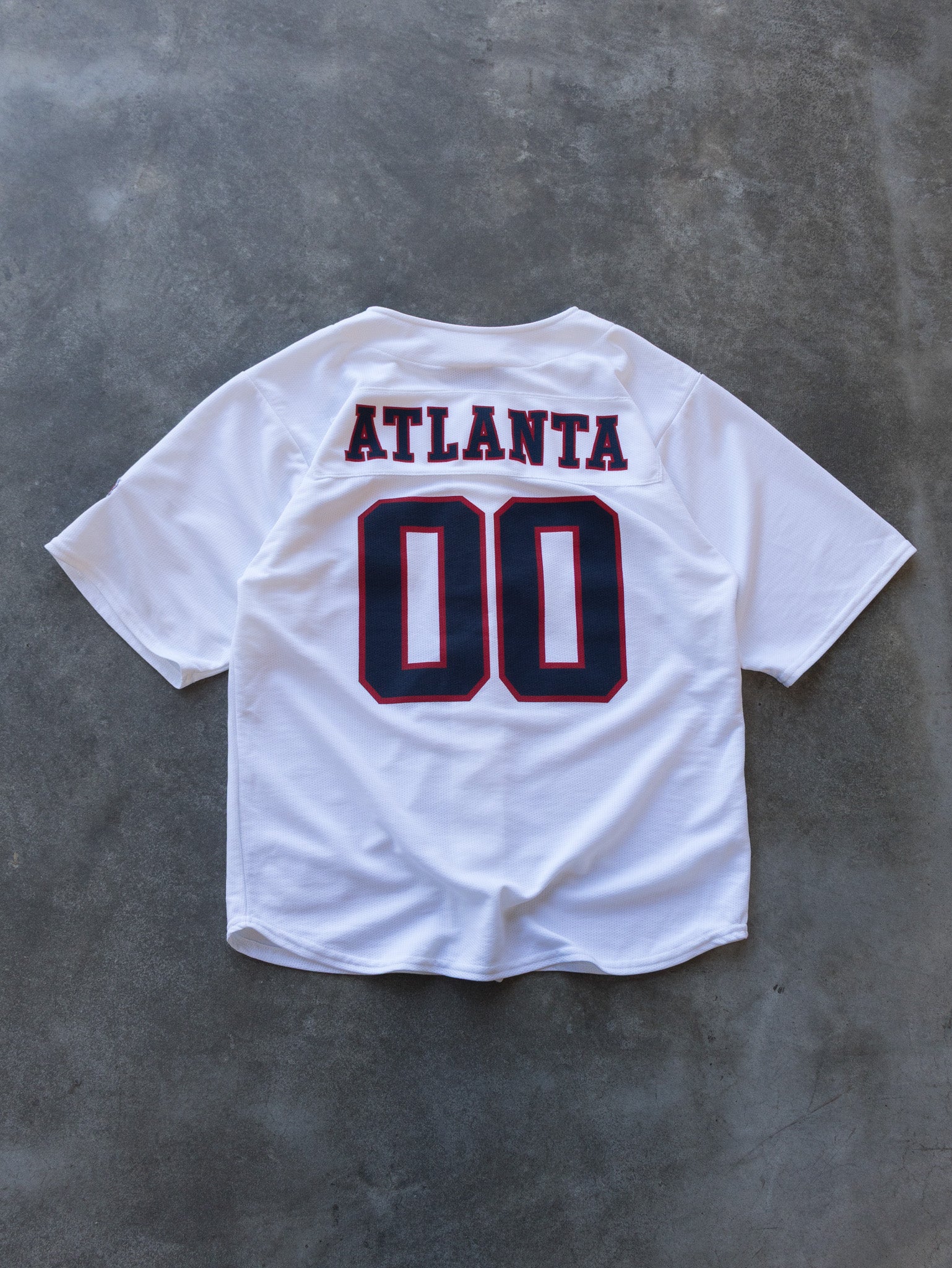 Vintage White Hard Rock Cafe Atlanta Baseball Jersey Tee (M)