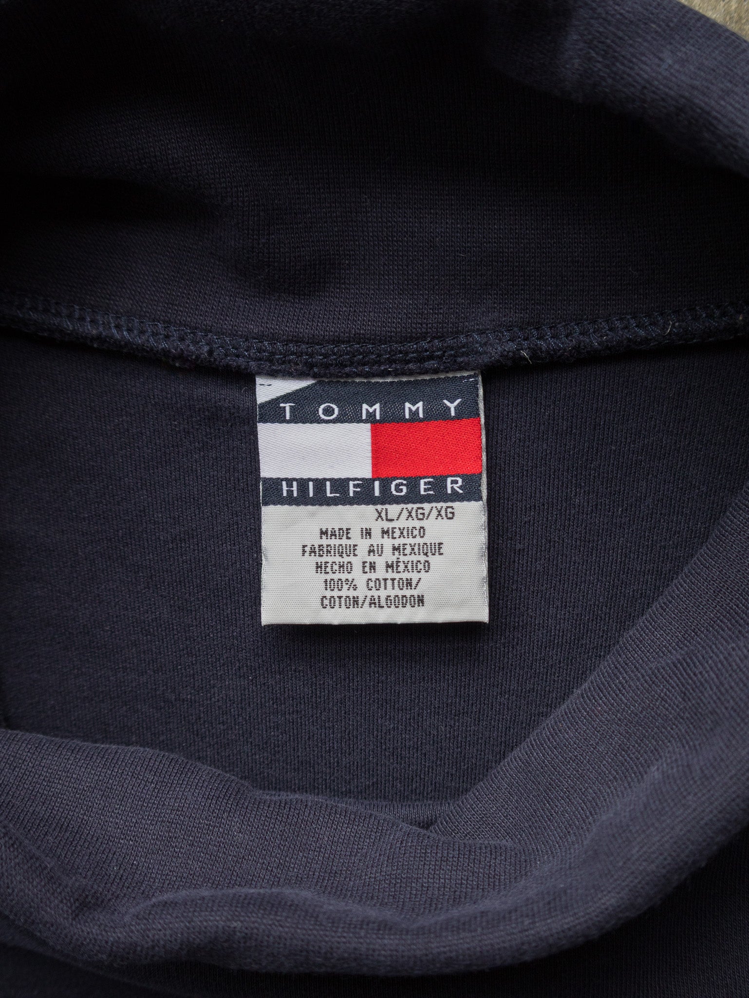 Vintage Navy Tommy Hilfiger Turtleneck (XL)
