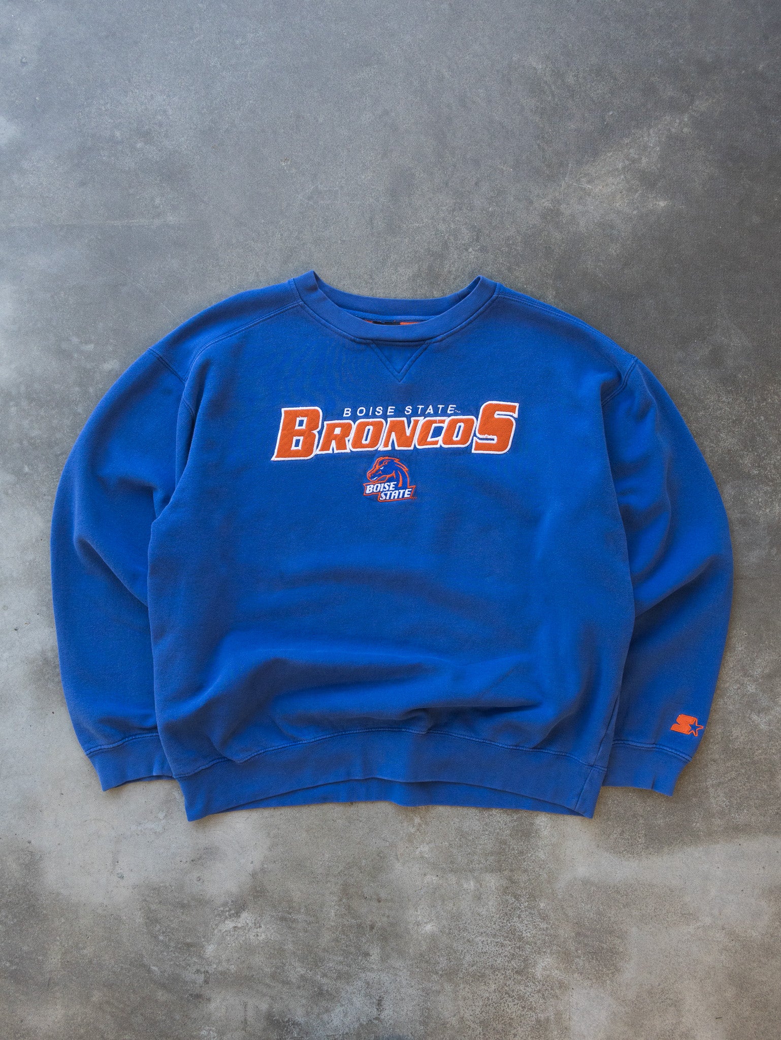 Vintage Blue Boise State Broncos Sweatshirt (L)