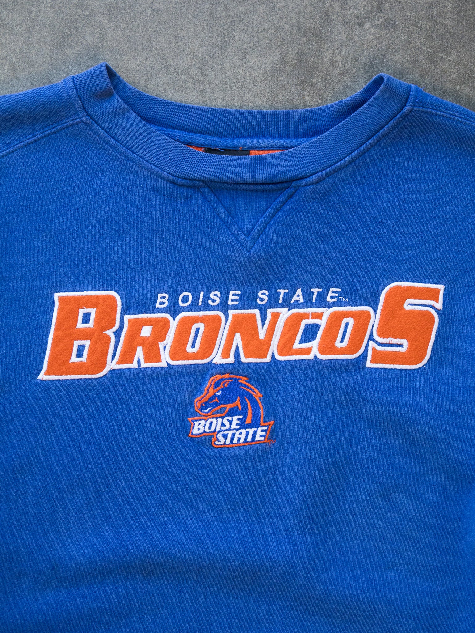 Vintage Blue Boise State Broncos Sweatshirt (L)