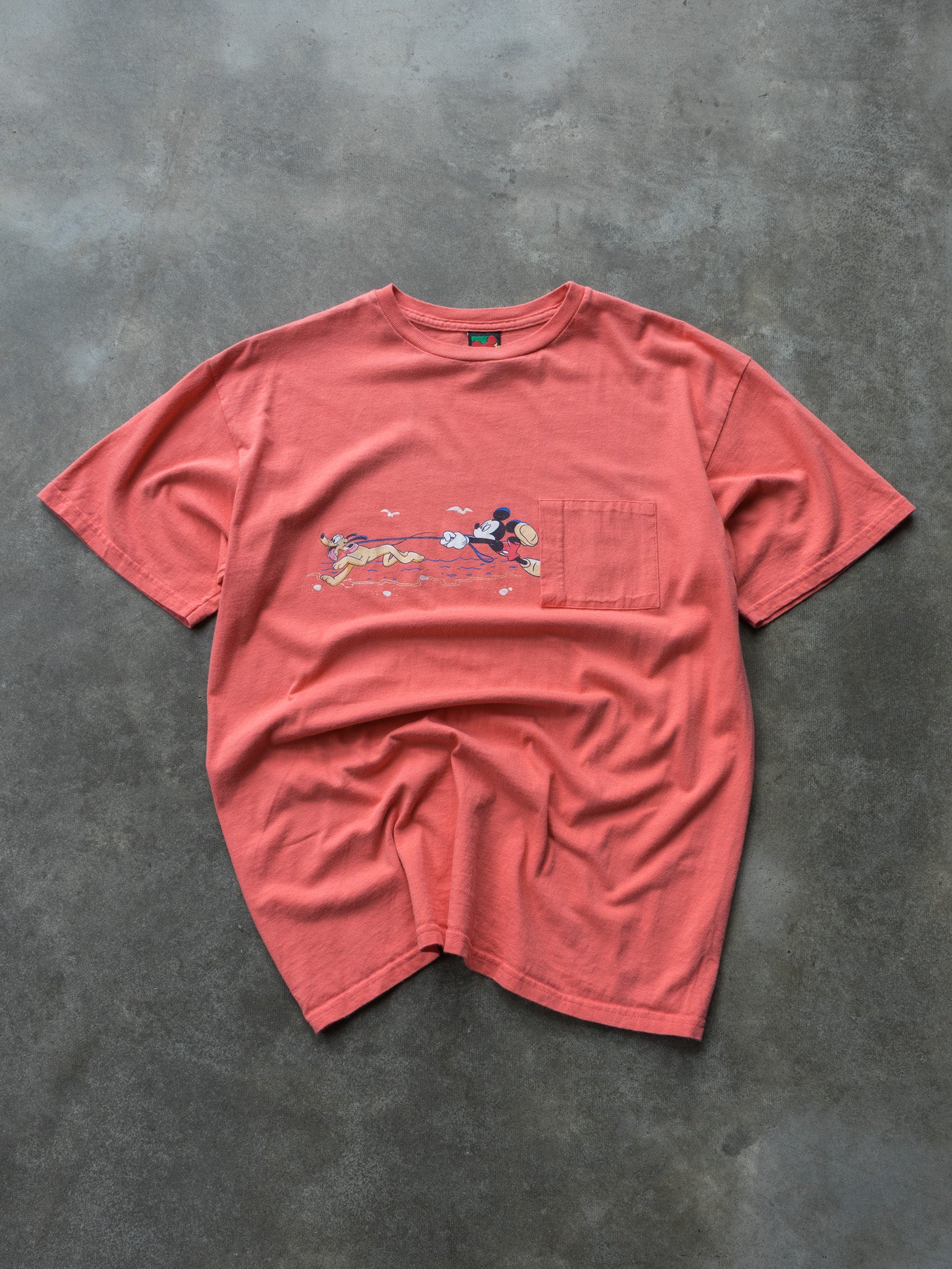 Vintage Mickey and Pluto Pocket Tee (L)