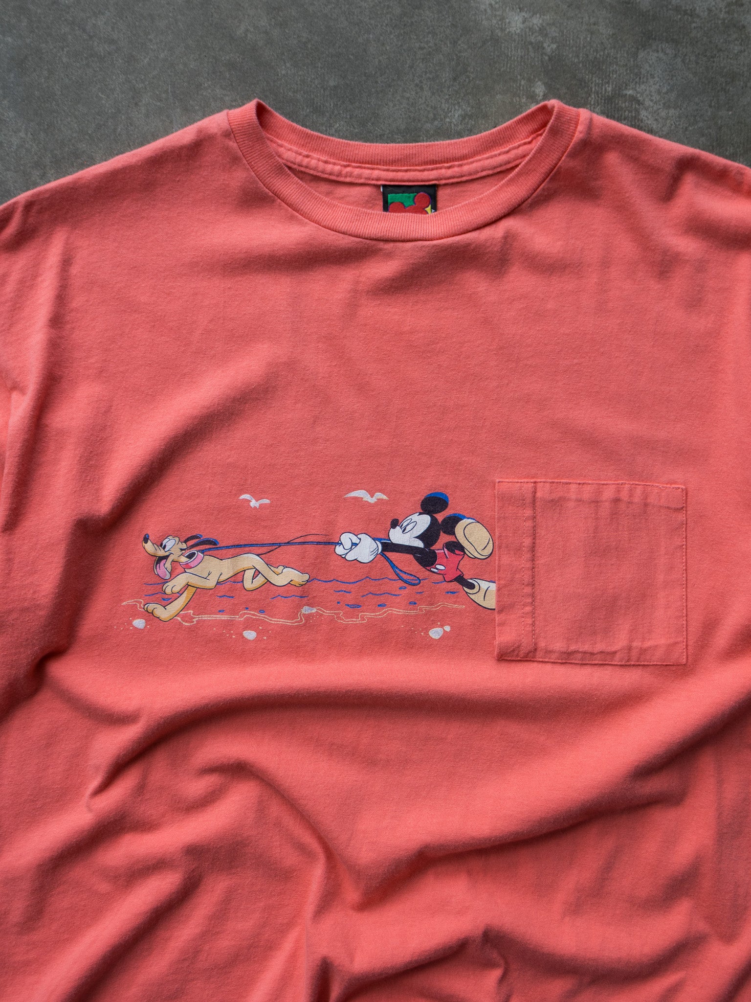 Vintage Mickey and Pluto Pocket Tee (L)