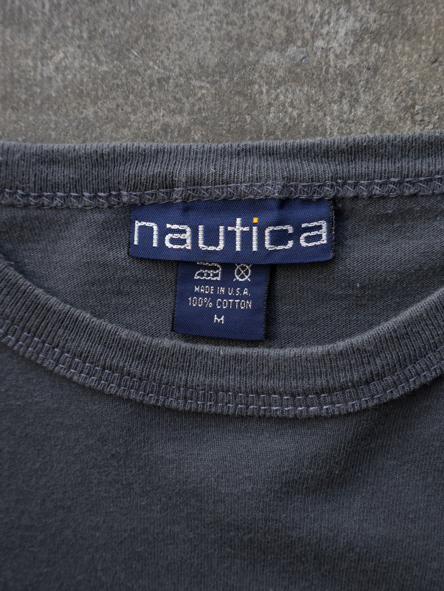 Vintage Grey Nautica Plane Graphic Tee (M)