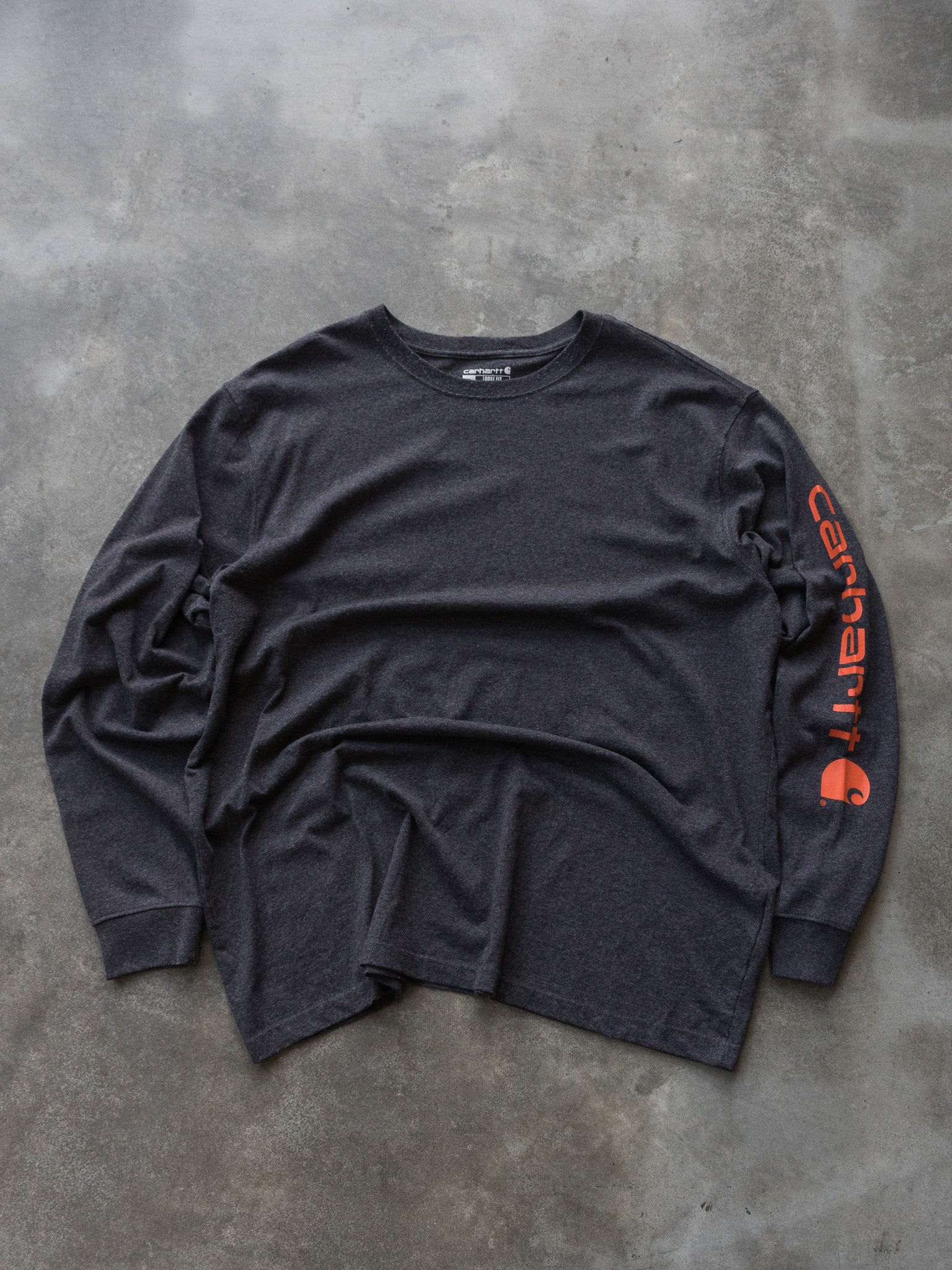 Vintage Charcoal Carhartt Long Sleeve (XL)