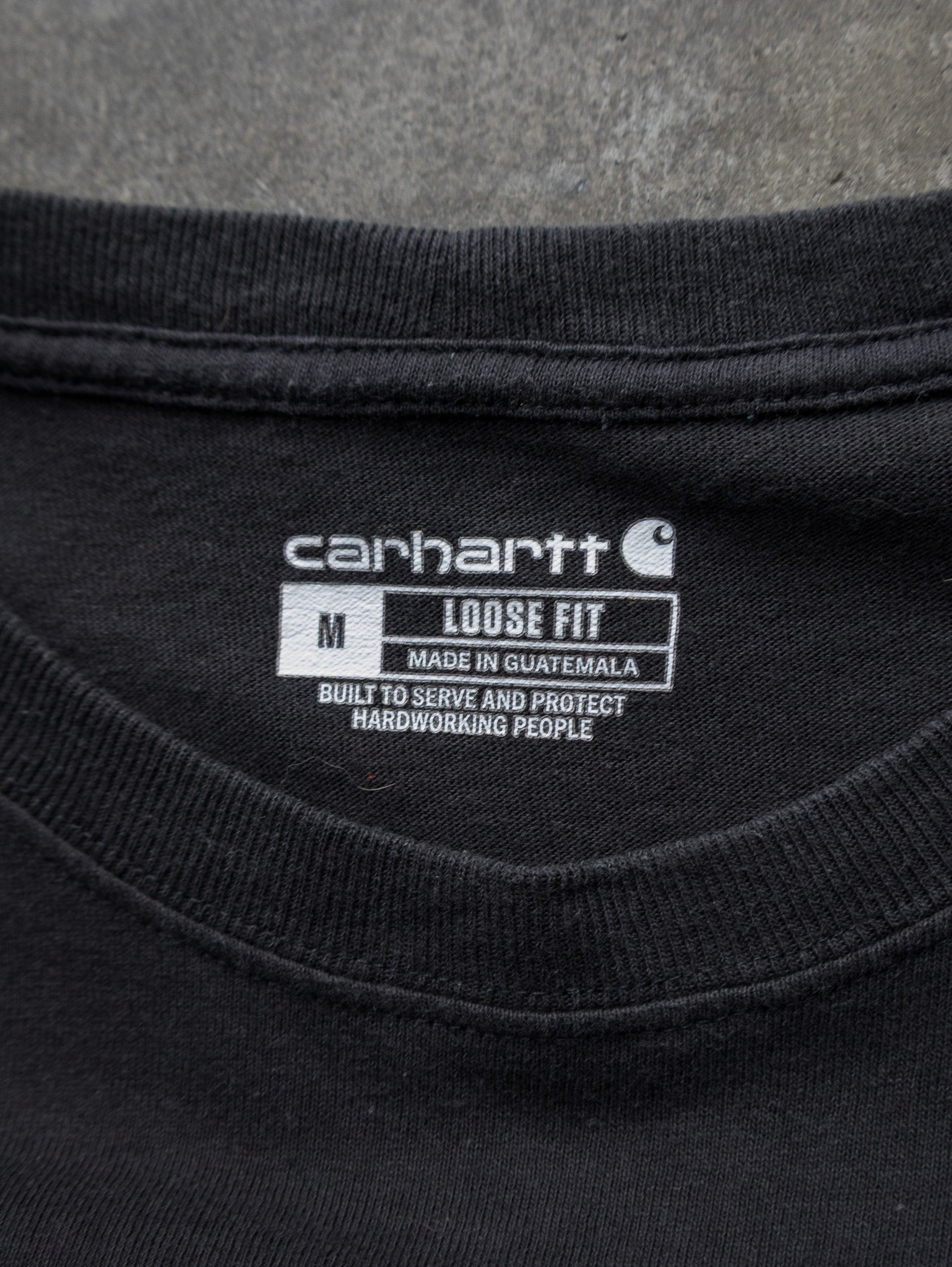 Vintage Black Carhartt Long Sleeve (M)