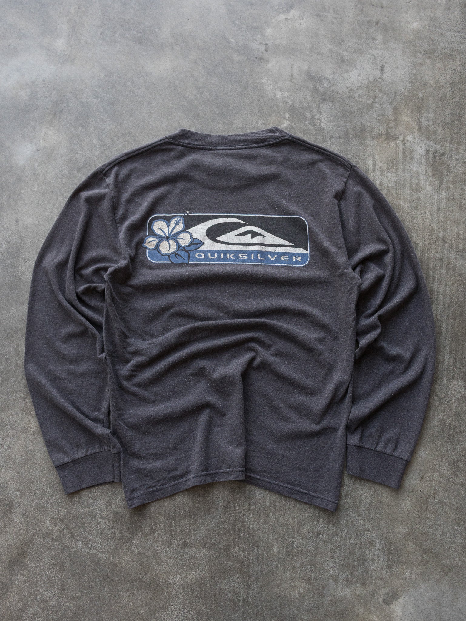 Vintage Charcoal Quiksilver Long Sleeve (S)
