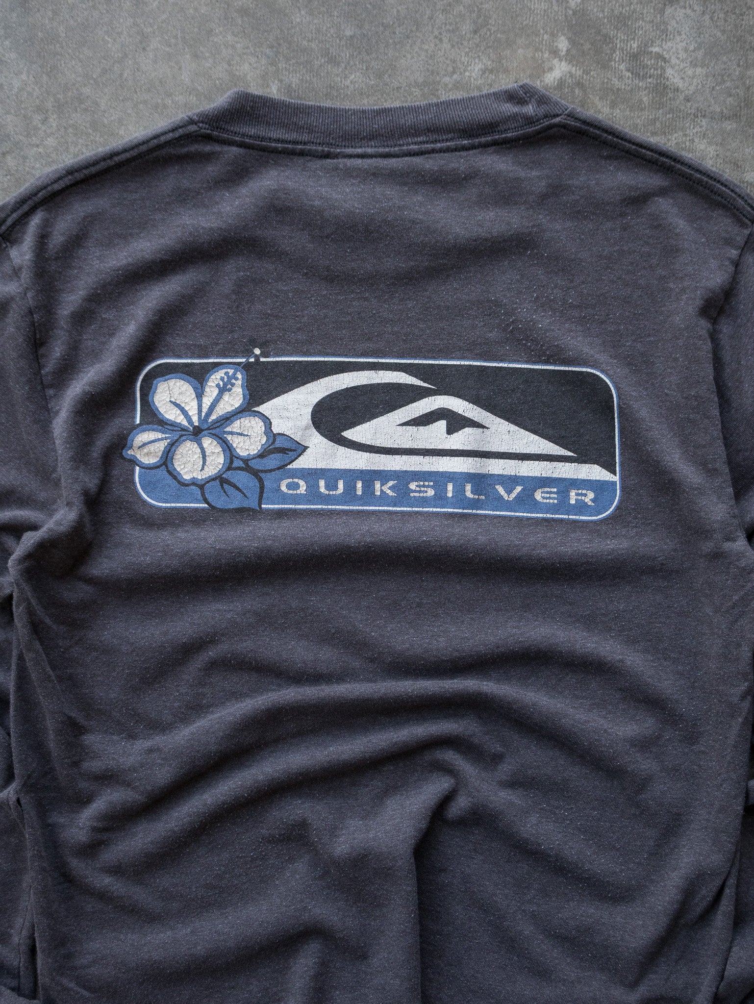 Vintage Charcoal Quiksilver Long Sleeve (S)