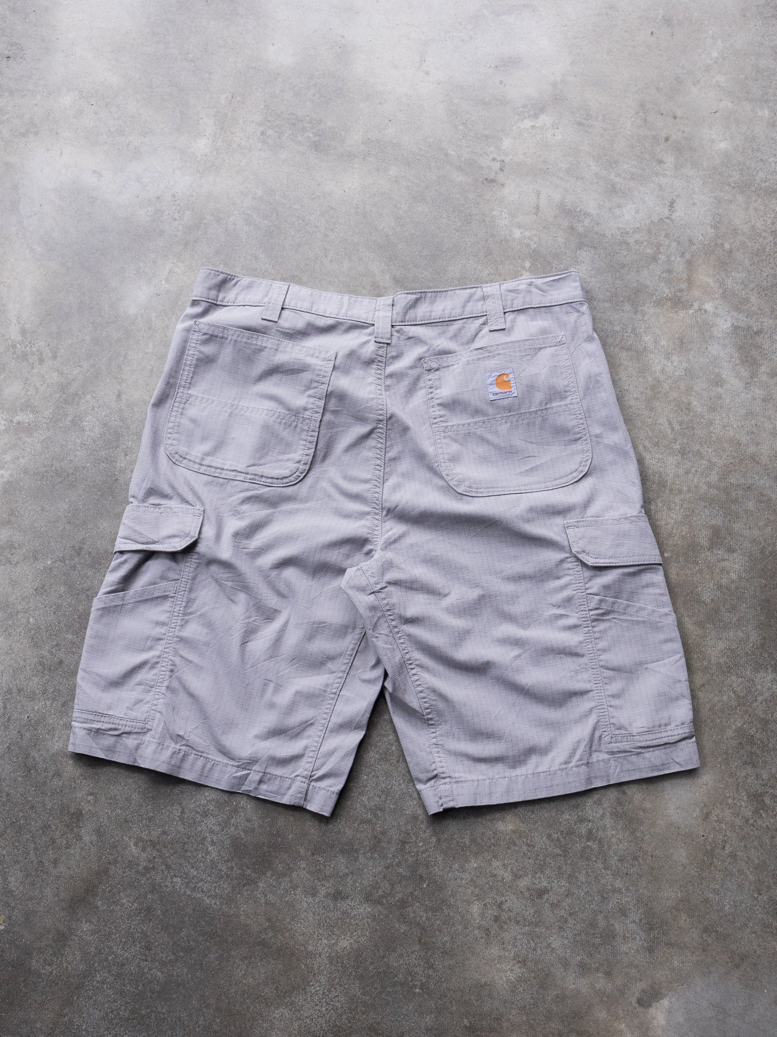 Vintage Grey Carhartt Ripstop Cargo Shorts (W36)
