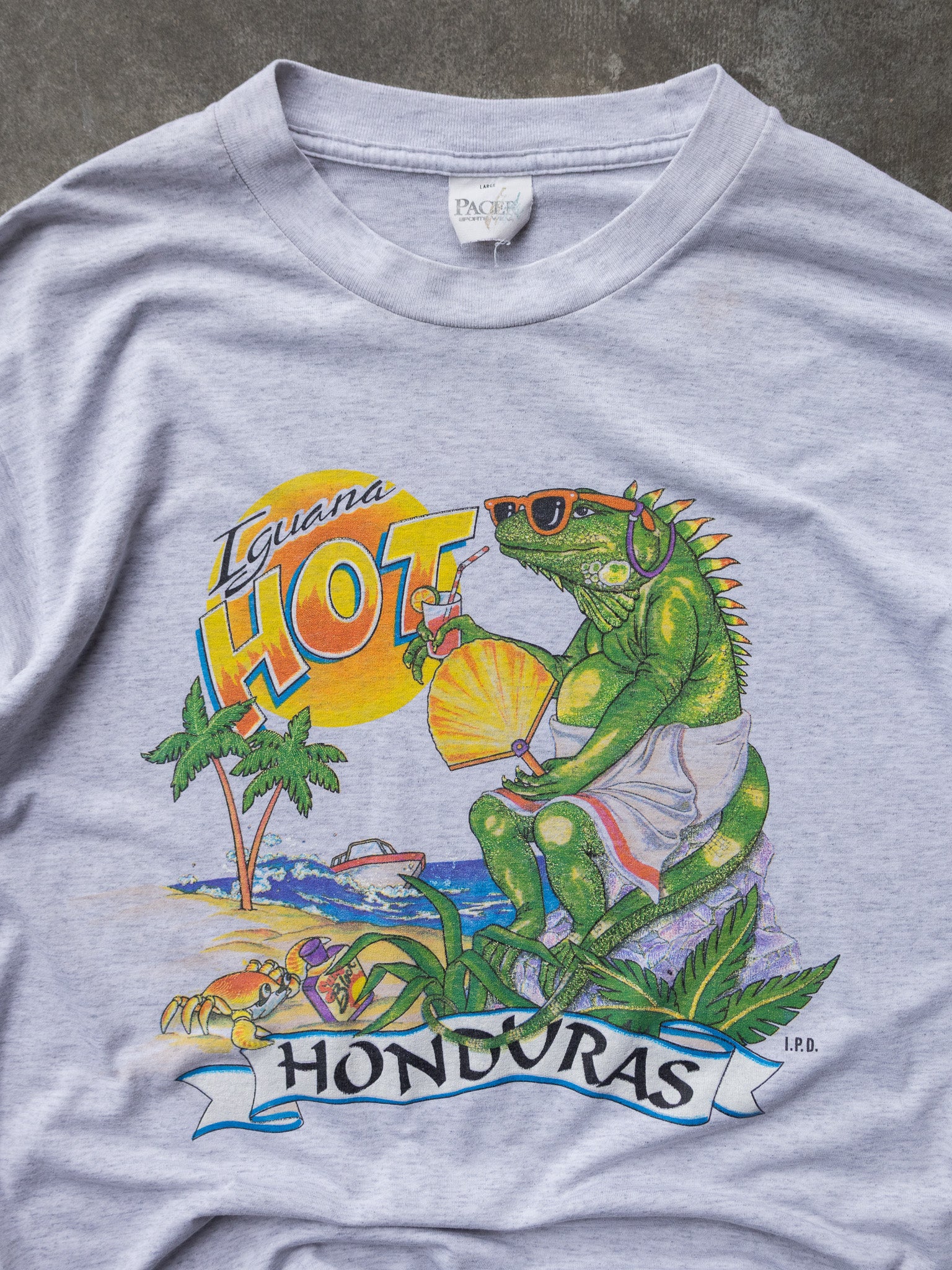 Vintage 90s Grey Iguana Honduras Graphic Tee (L)