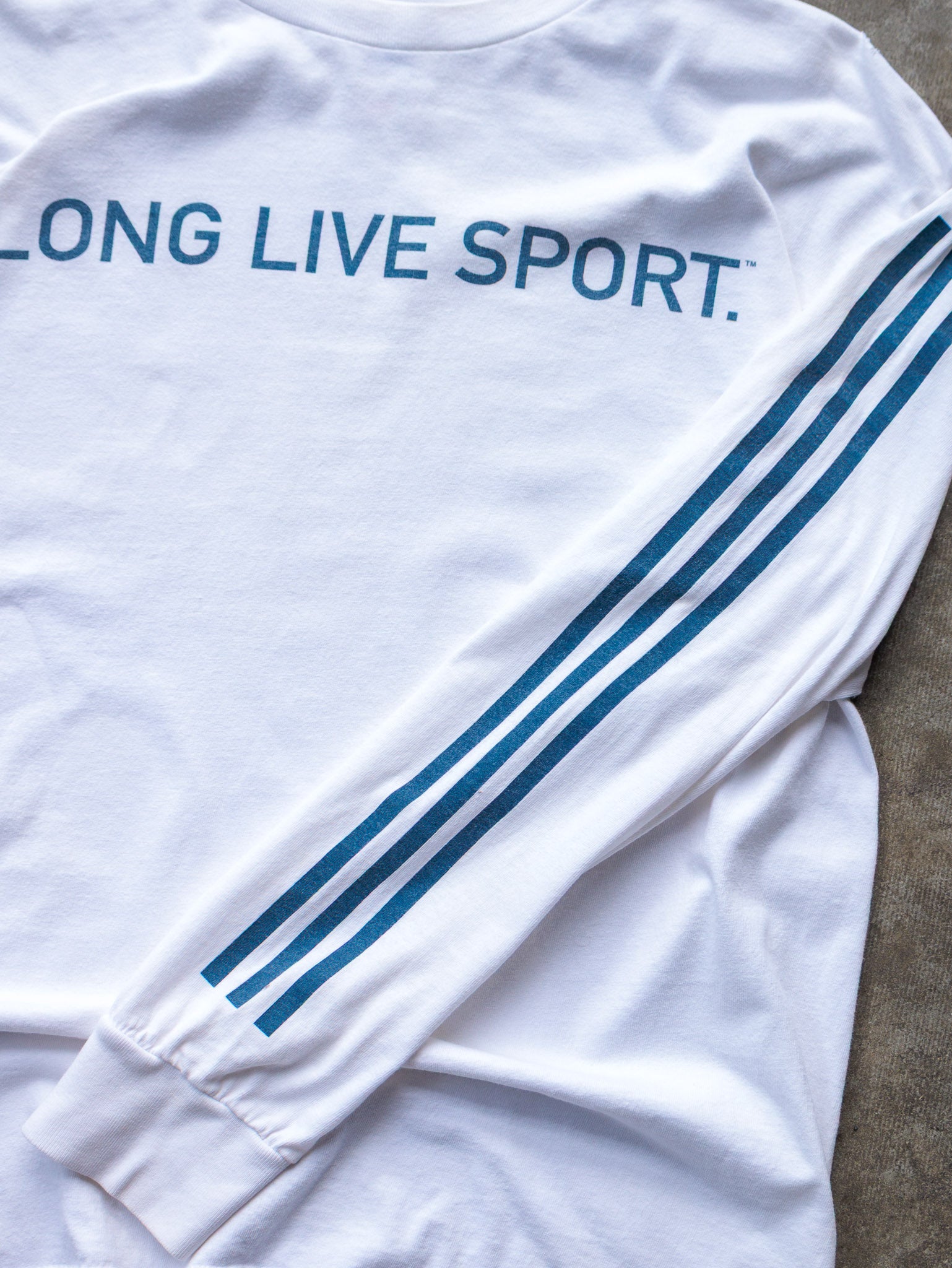 Vintage White Adidas Long Live Sport Long Sleeve (M)