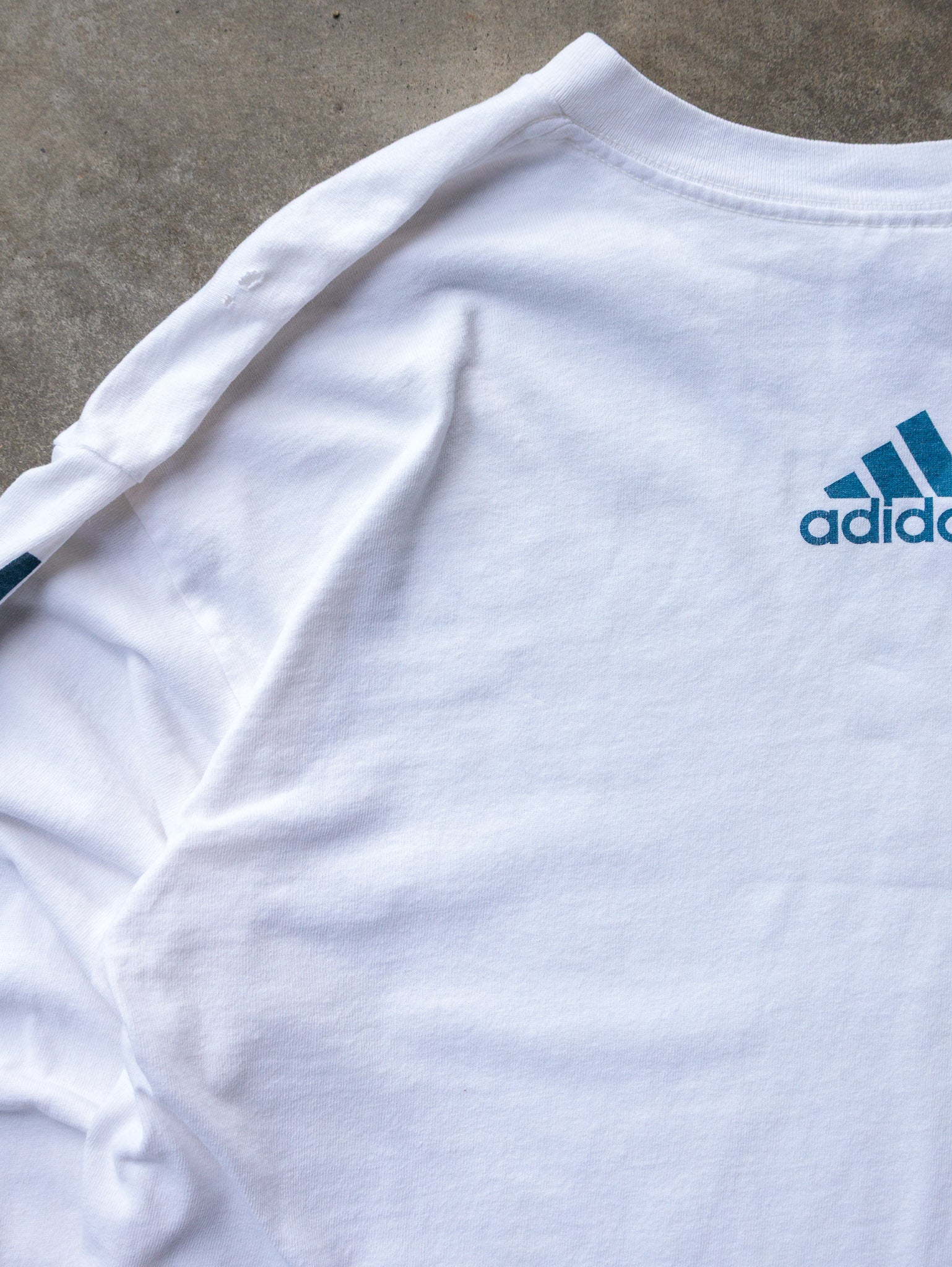 Vintage White Adidas Long Live Sport Long Sleeve (M)