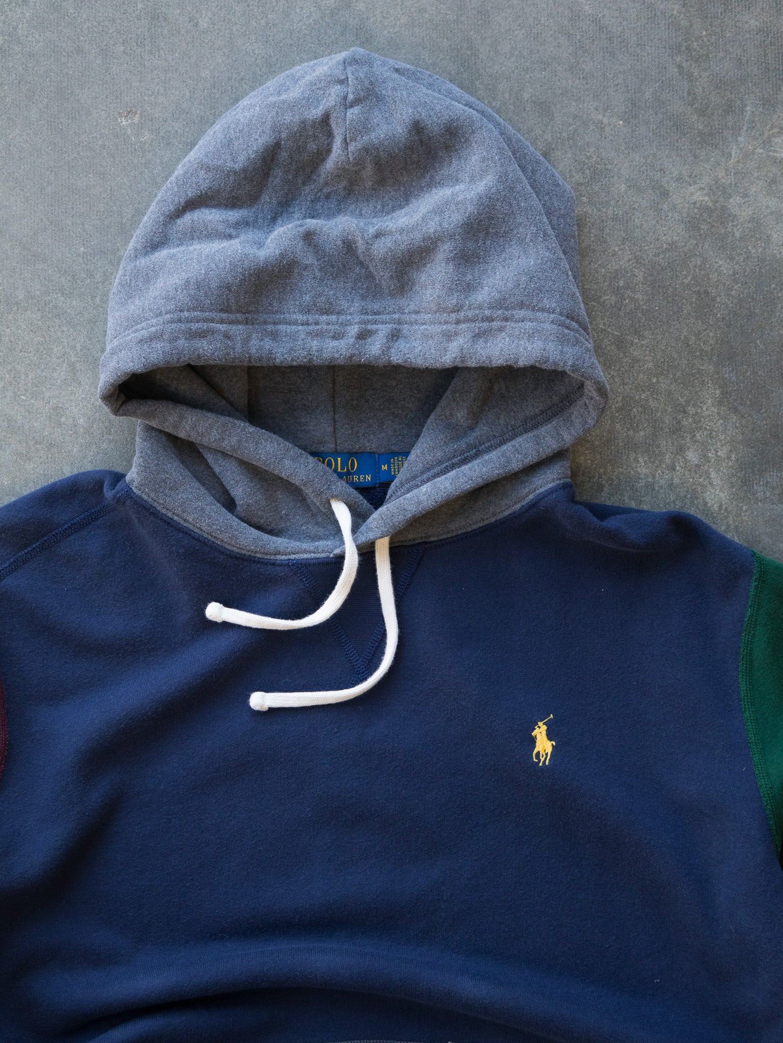 Vintage Polo Ralph Lauren Colour Block Hoodie (M)