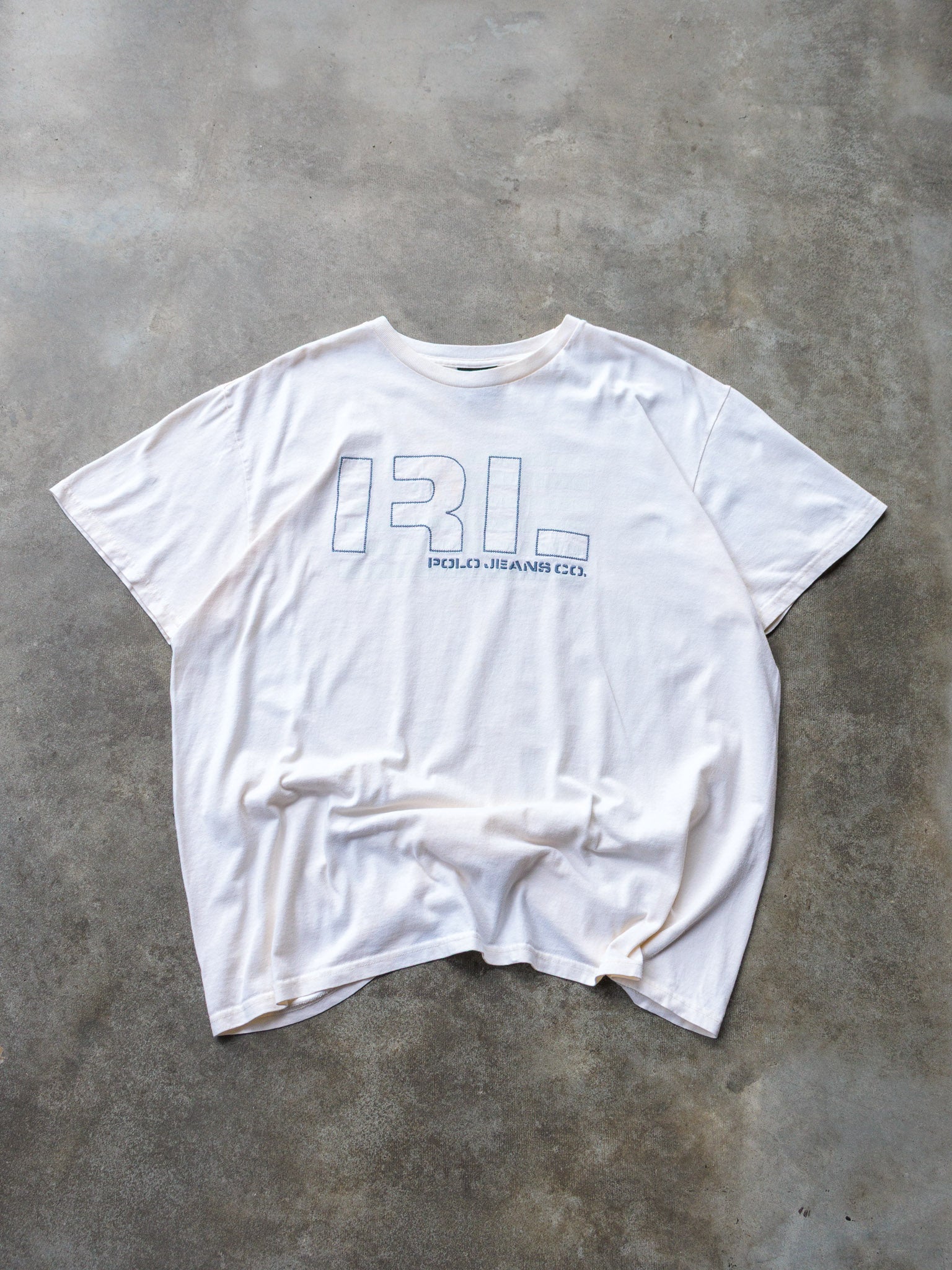 Vintage 90s White Polo Ralph Lauren Tee (L)