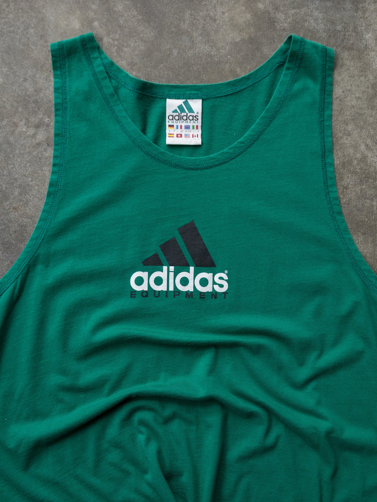 Vintage Green Adidas Equipment Tank (L)