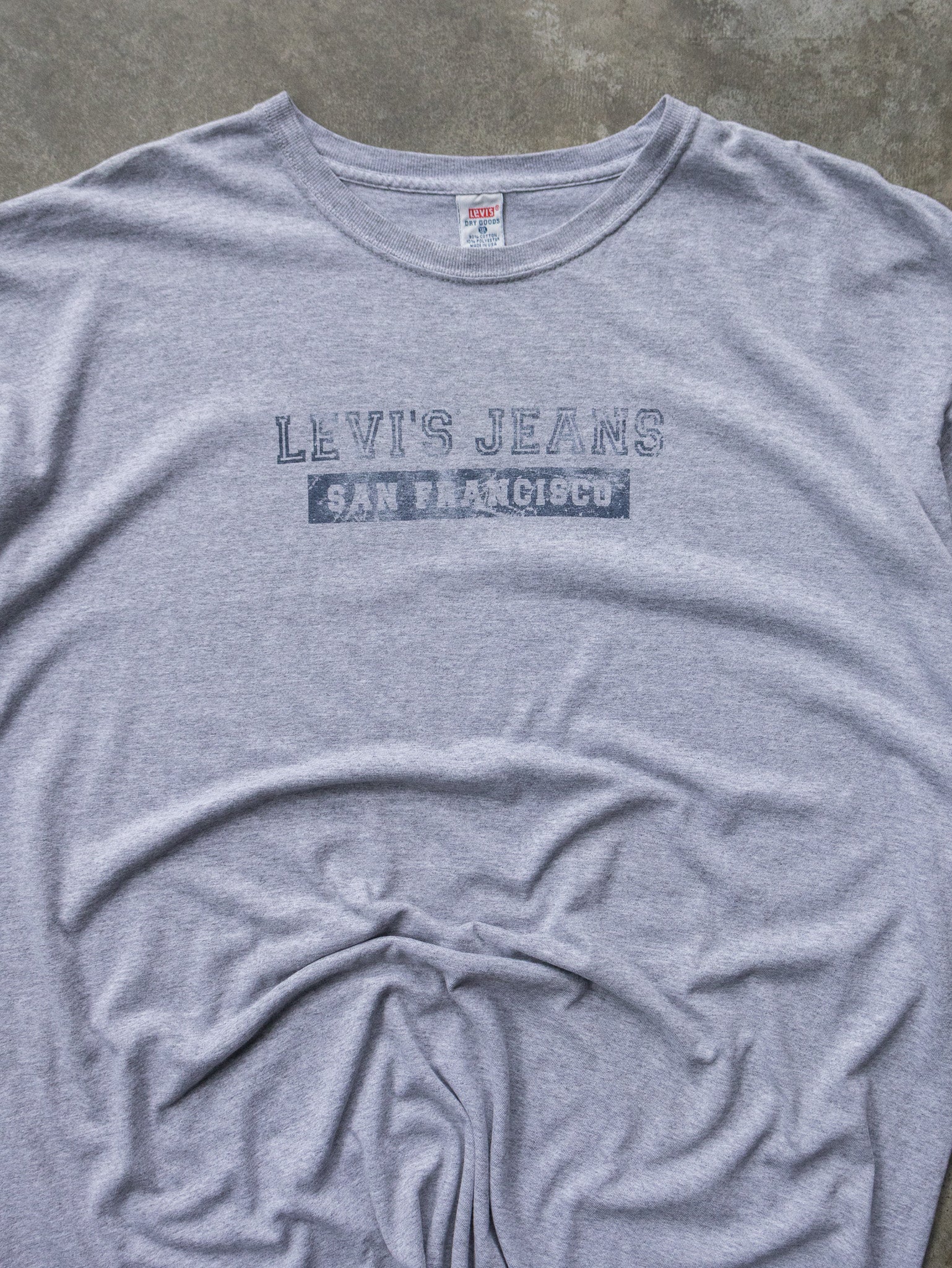 Vintage 90s Grey Levi’s Dry Goods Tee (XL)