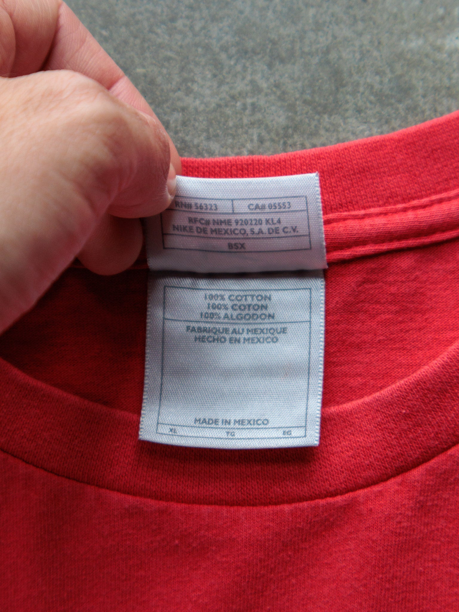 Vintage 00s Red Nike Property Of Tee (XL)