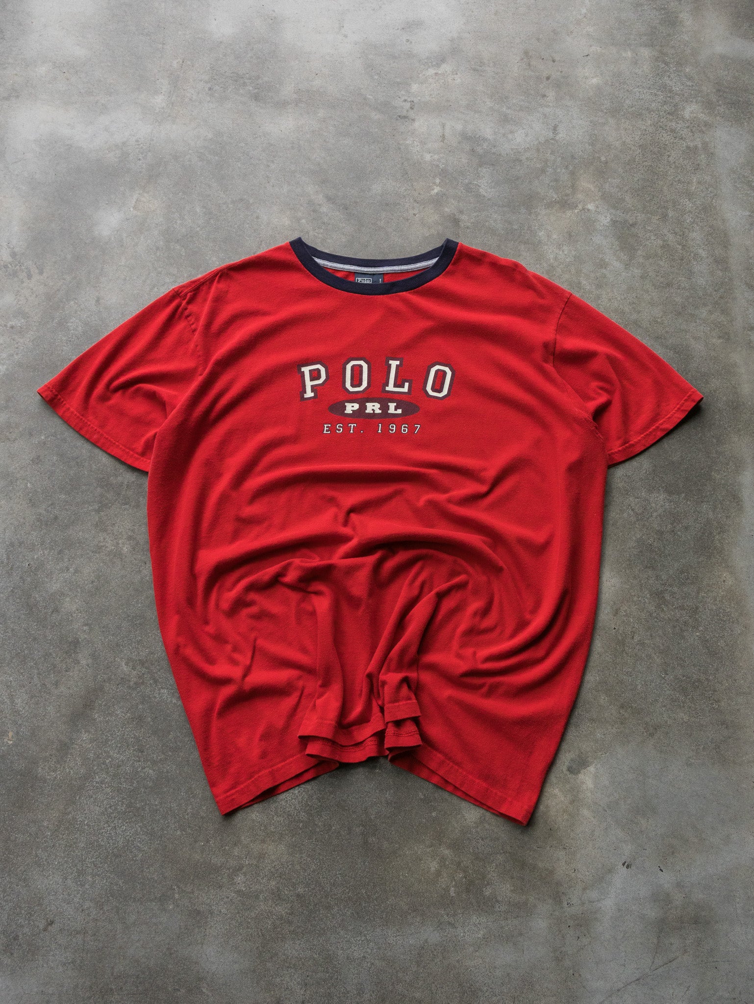 Vintage Red Polo Ralph Lauren Tee (XL)