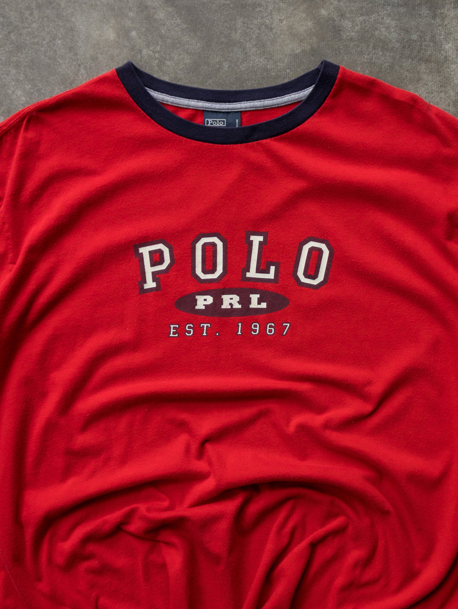 Vintage Red Polo Ralph Lauren Tee (XL)