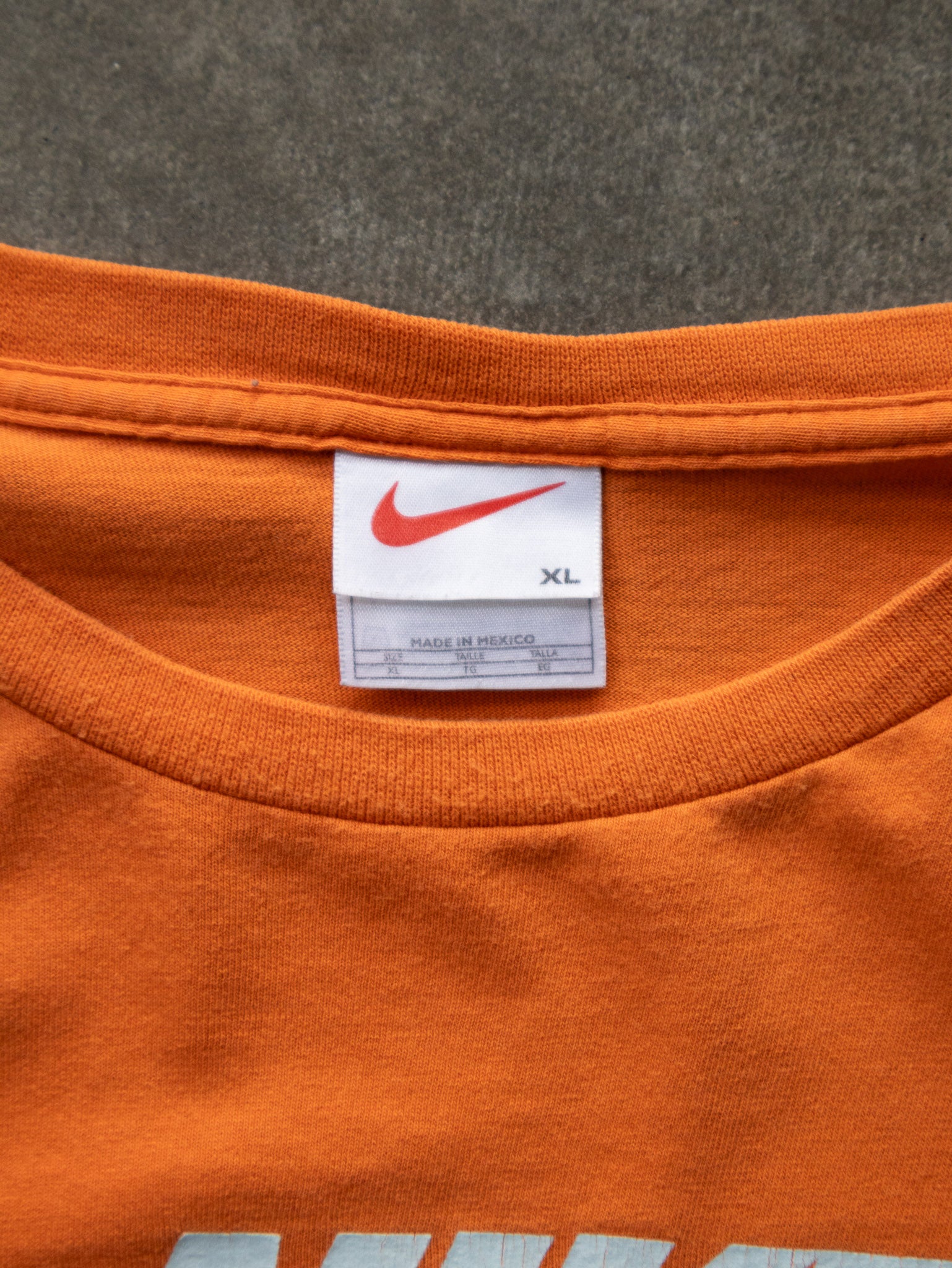 Vintage 00s Orange Nike Logo Tee (XL)