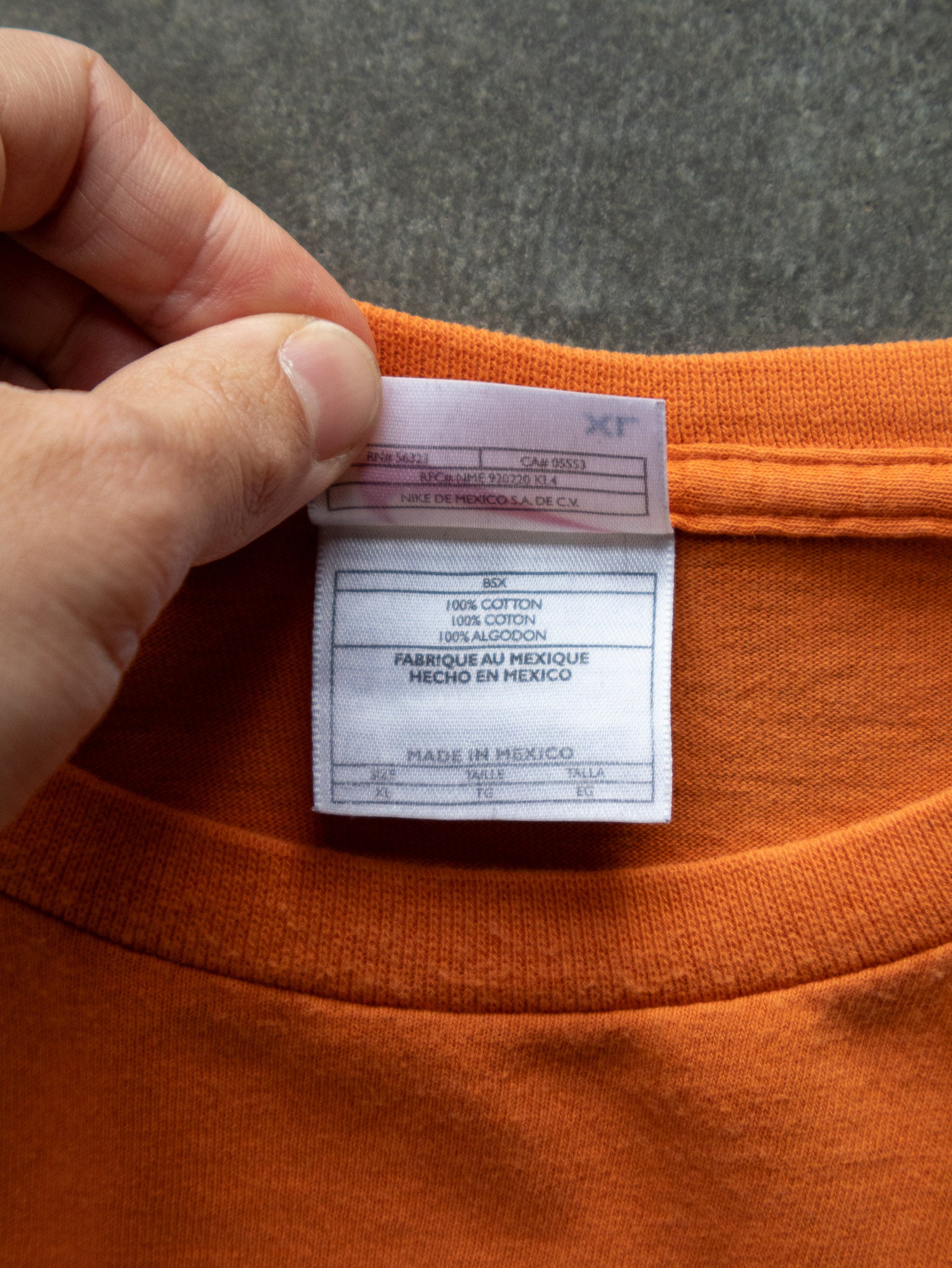 Vintage 00s Orange Nike Logo Tee (XL)