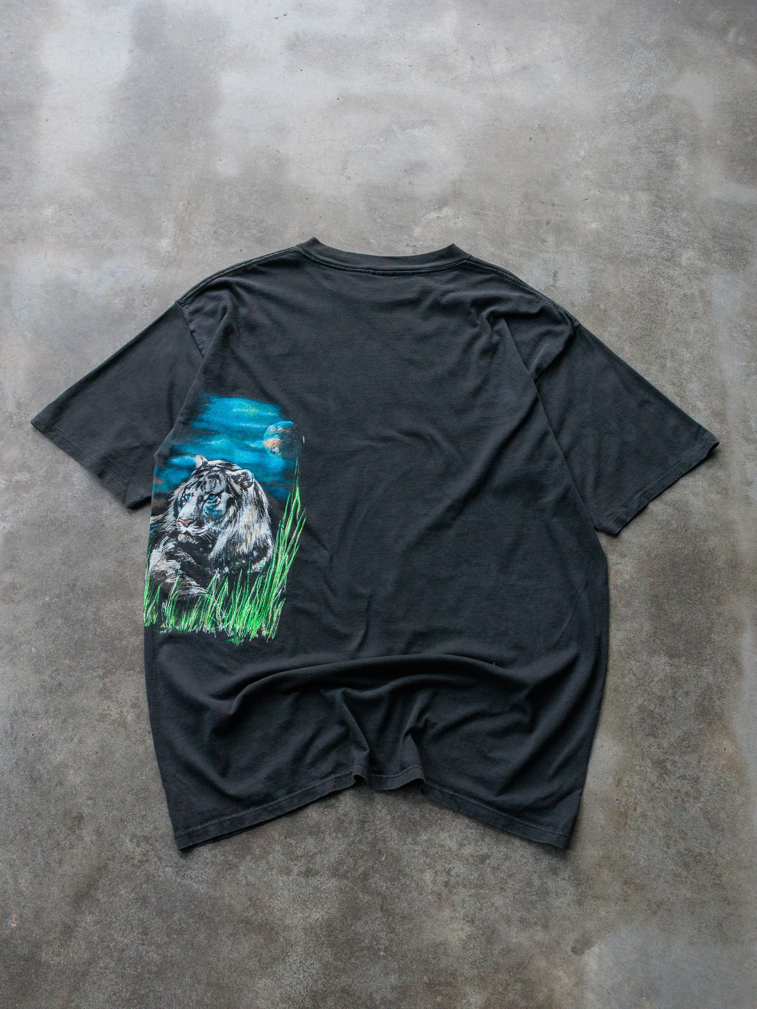 Vintage 90s Black Las Vegas Tiger Graphic Tee (2XL)