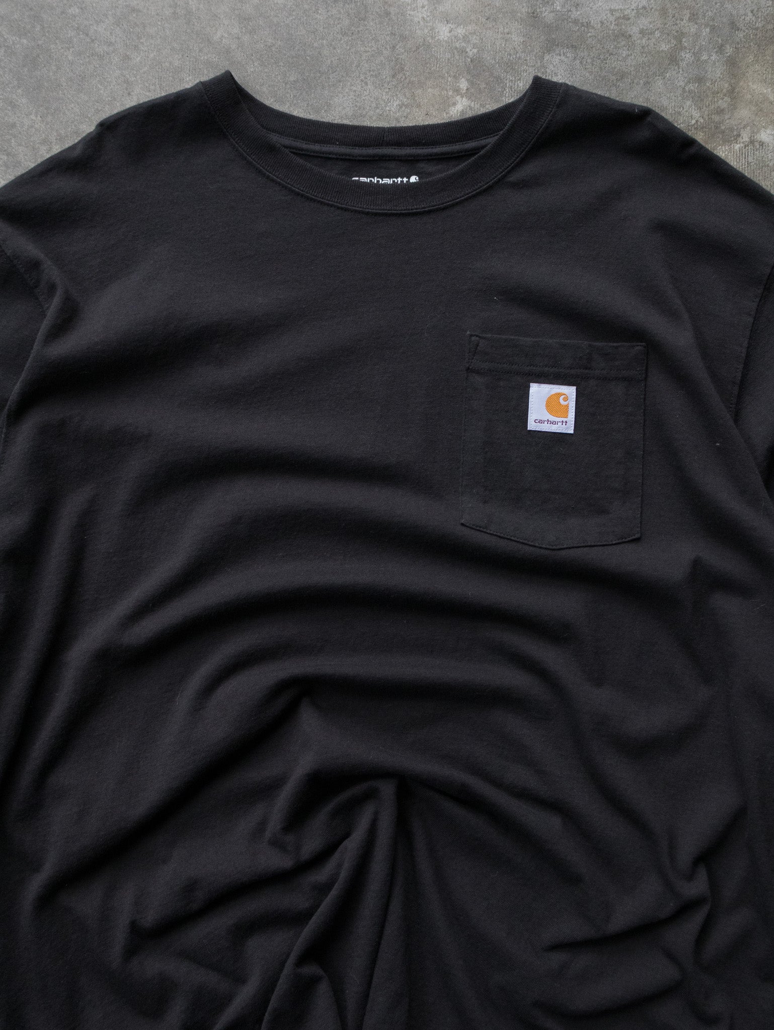 Vintage Black Carhartt Pocket Long Sleeve (XL)