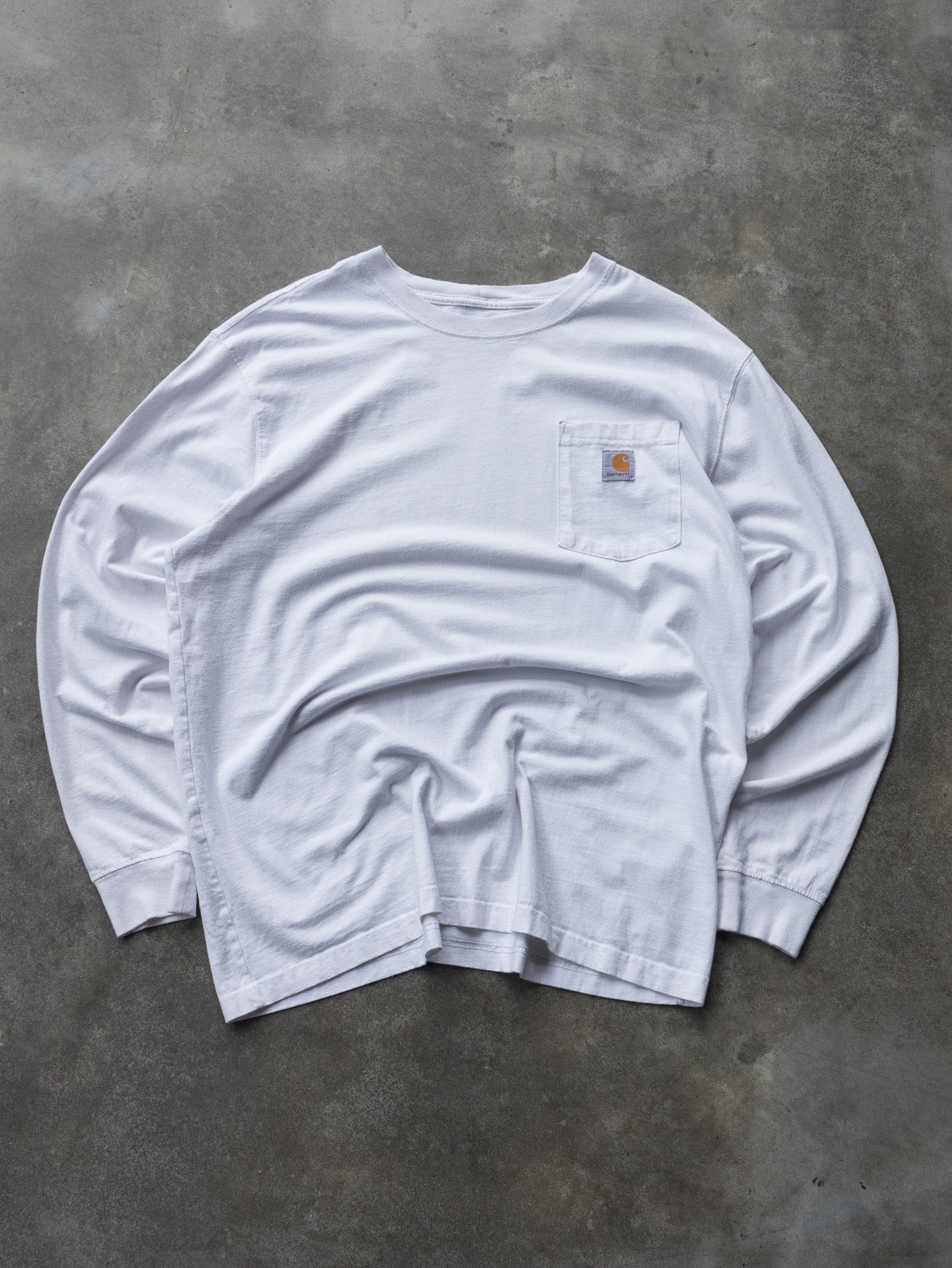 Vintage White Carhartt Long Sleeve (L)