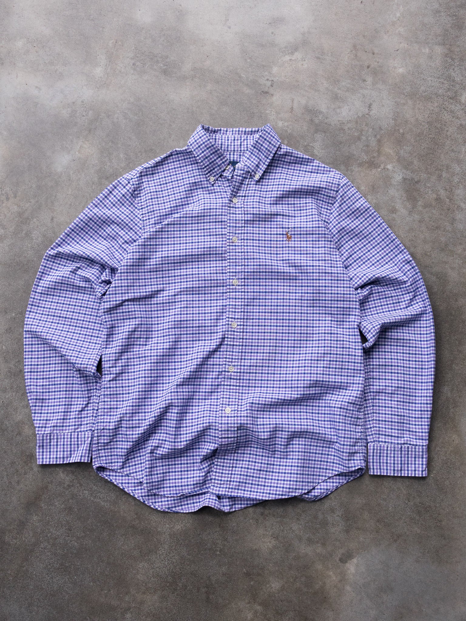 Vintage Purple & Blue Ralph Lauren Gingham Shirt (M)