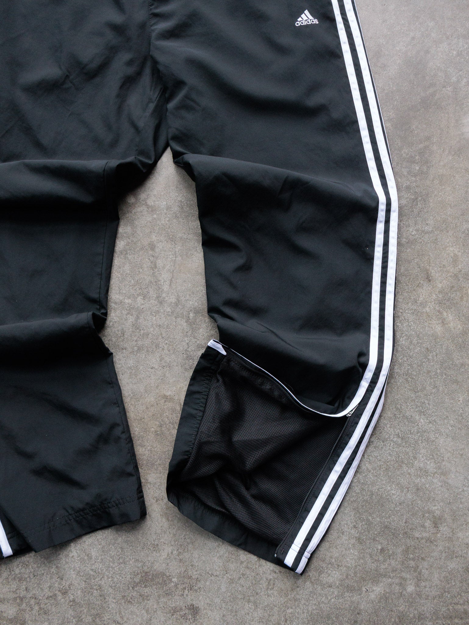 Vintage Black & White Adidas Track Pants (L)