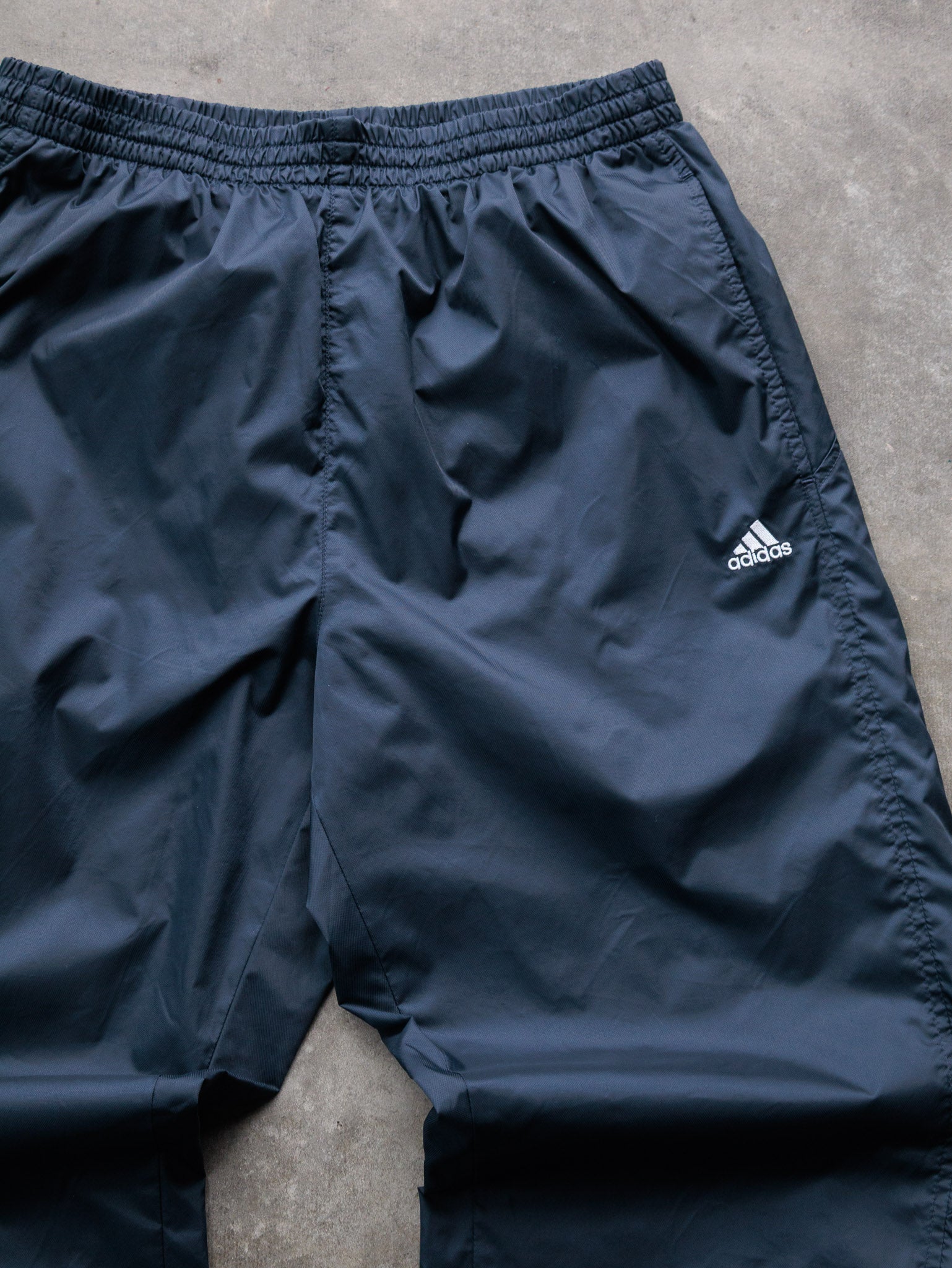Vintage Navy & White Adidas Track Pants (M)