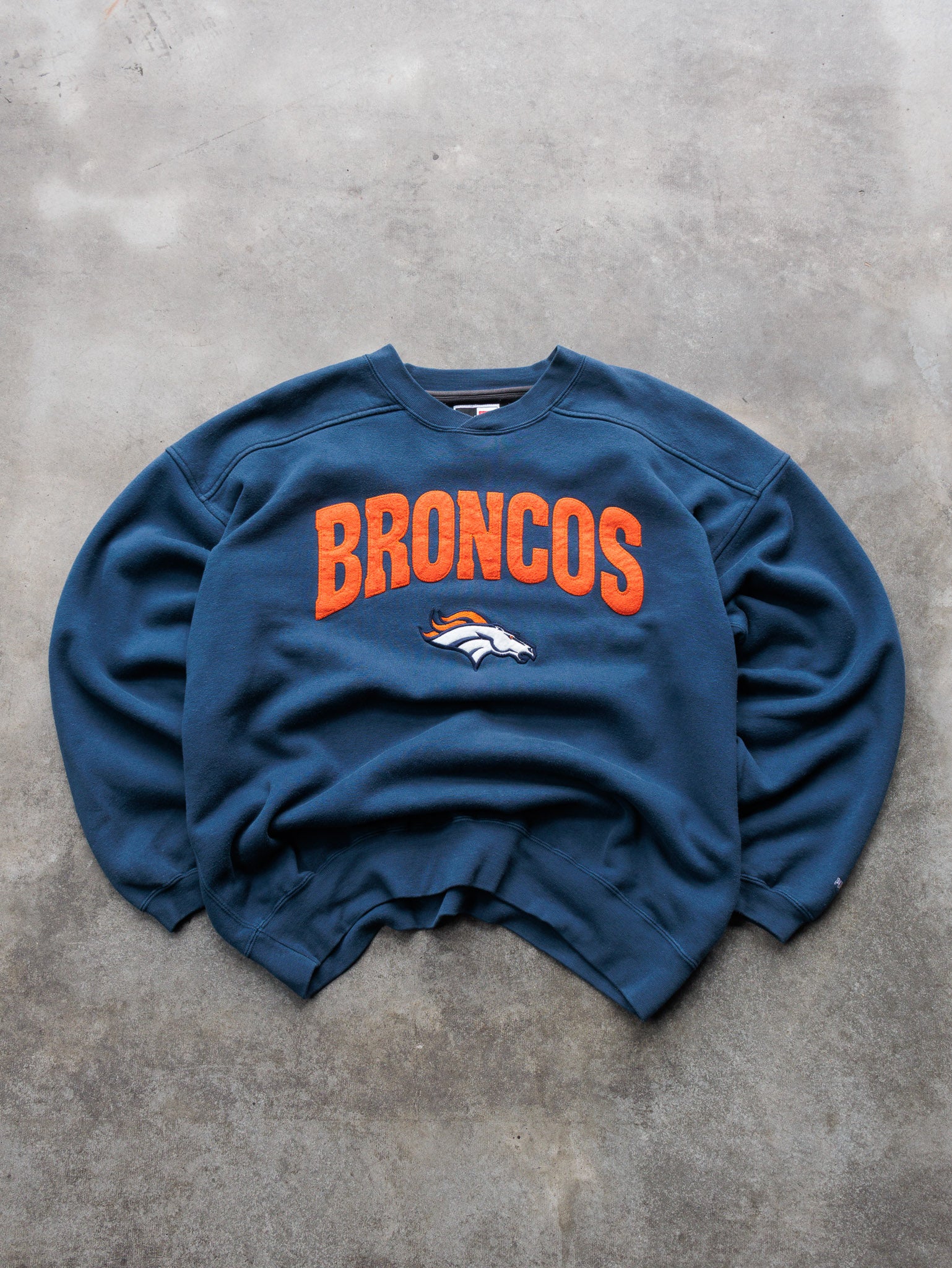 Vintage Navy Puma Denver Broncos Sweatshirt (XL)