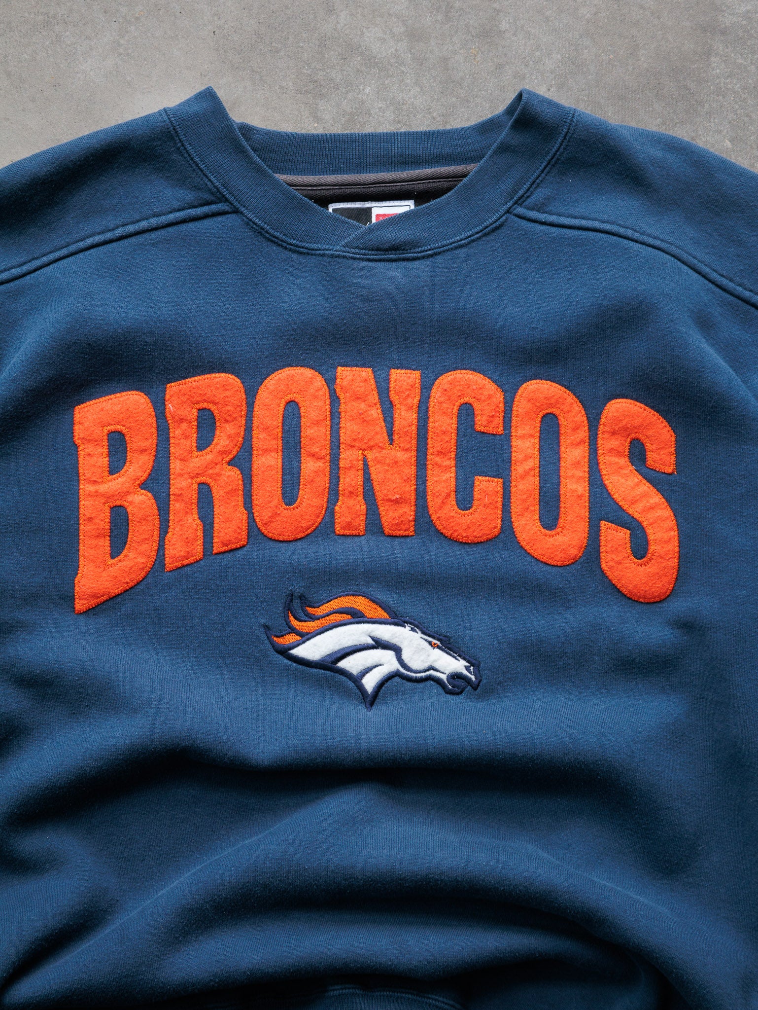 Vintage Navy Puma Denver Broncos Sweatshirt (XL)