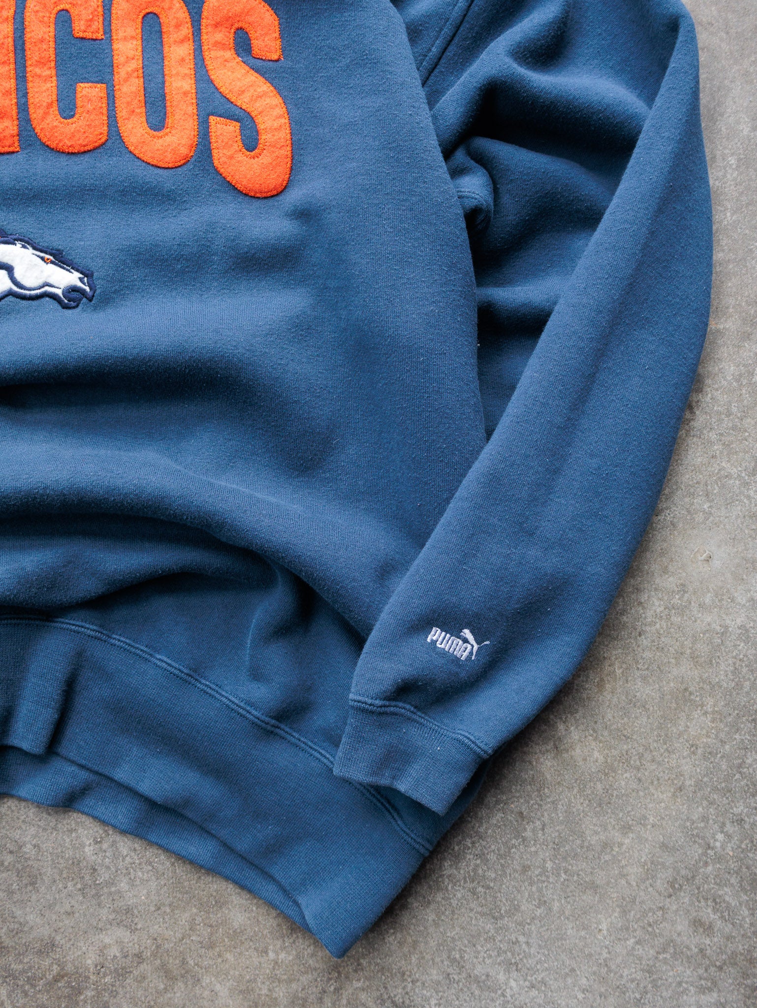 Vintage Navy Puma Denver Broncos Sweatshirt (XL)