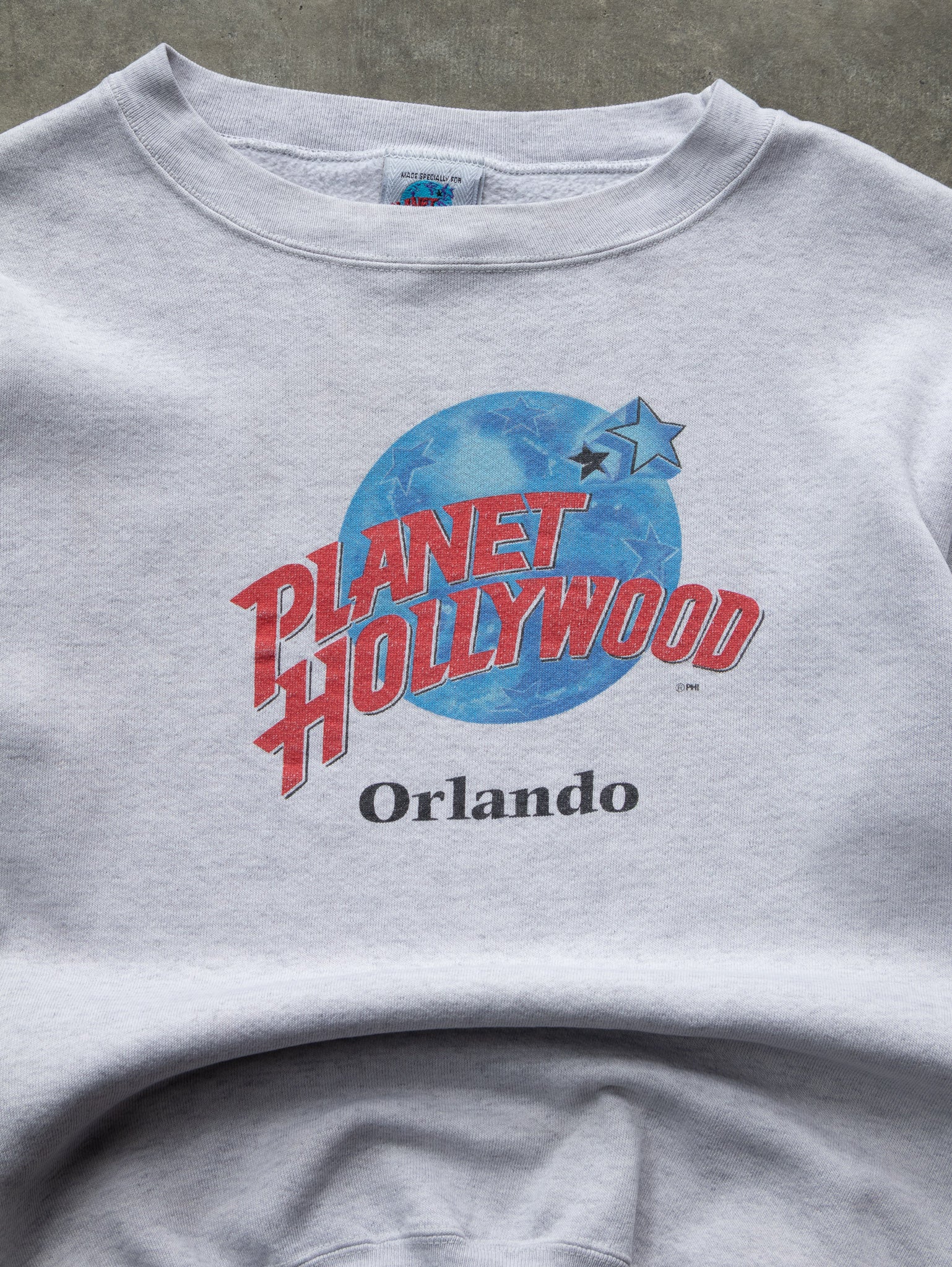Vintage 90s Grey Planet Hollywood Orlando Sweatshirt (M)
