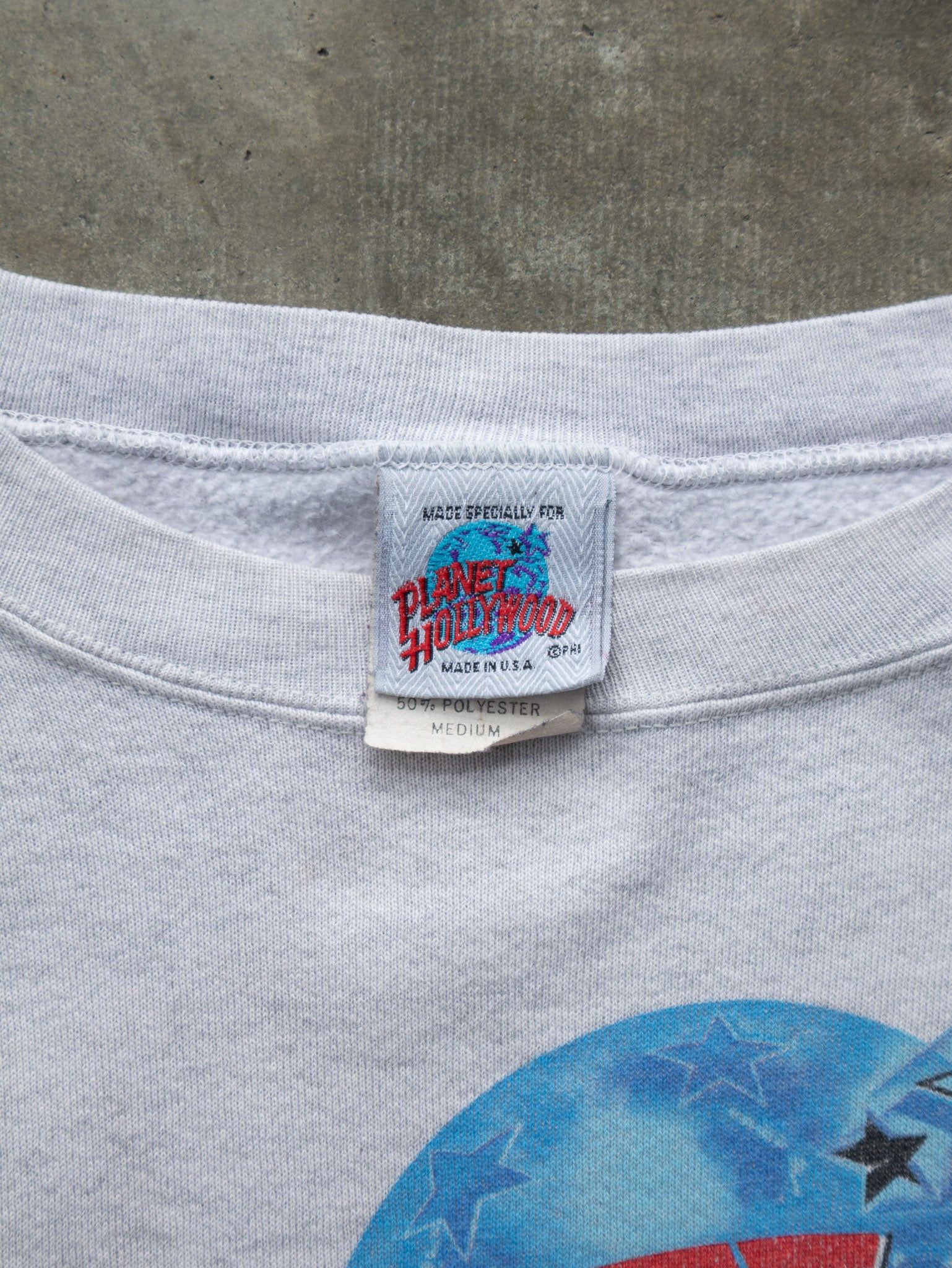 Vintage 90s Grey Planet Hollywood Orlando Sweatshirt (M)