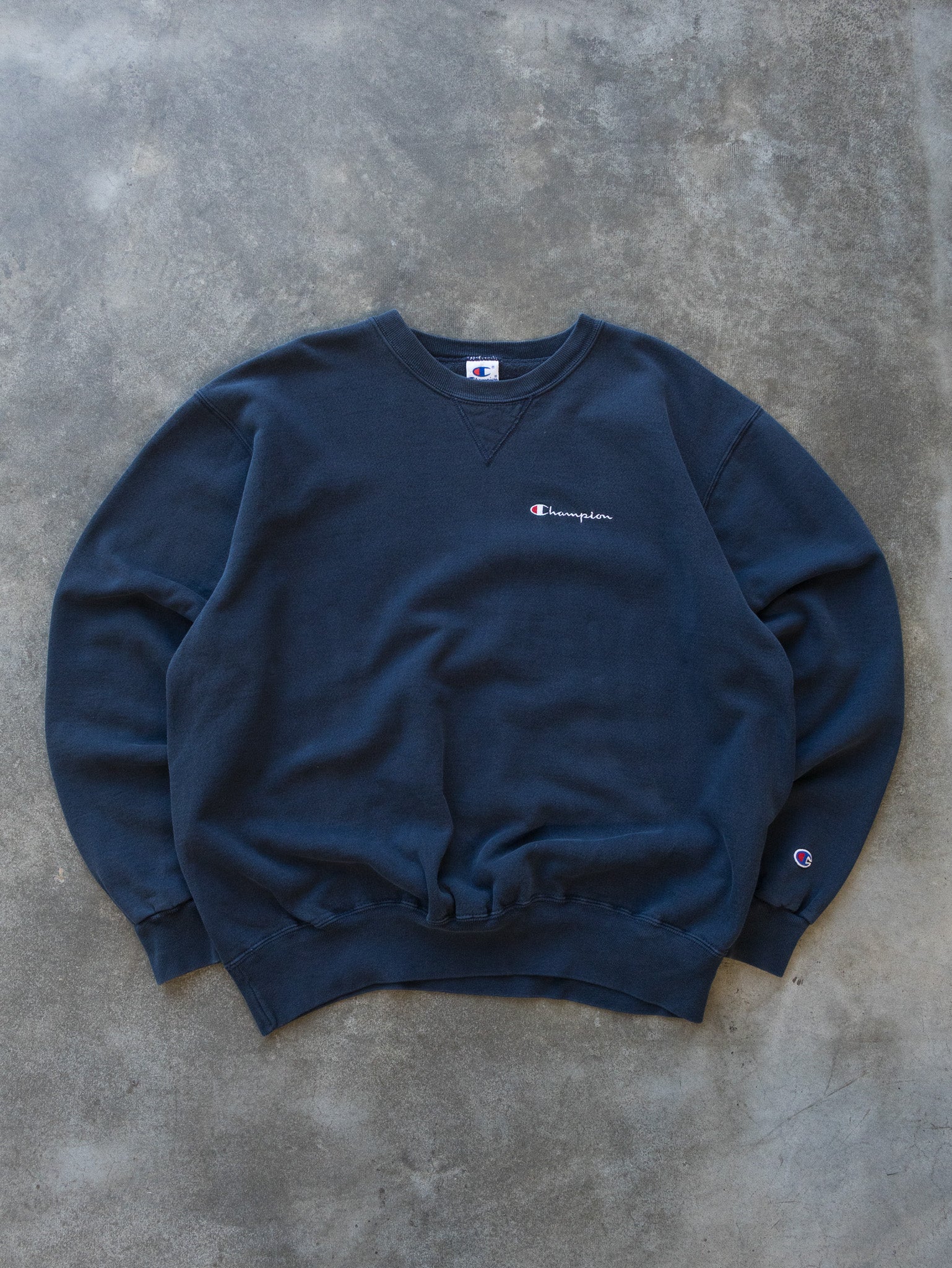 Vintage Navy Champion Sweatshirt (2XL)