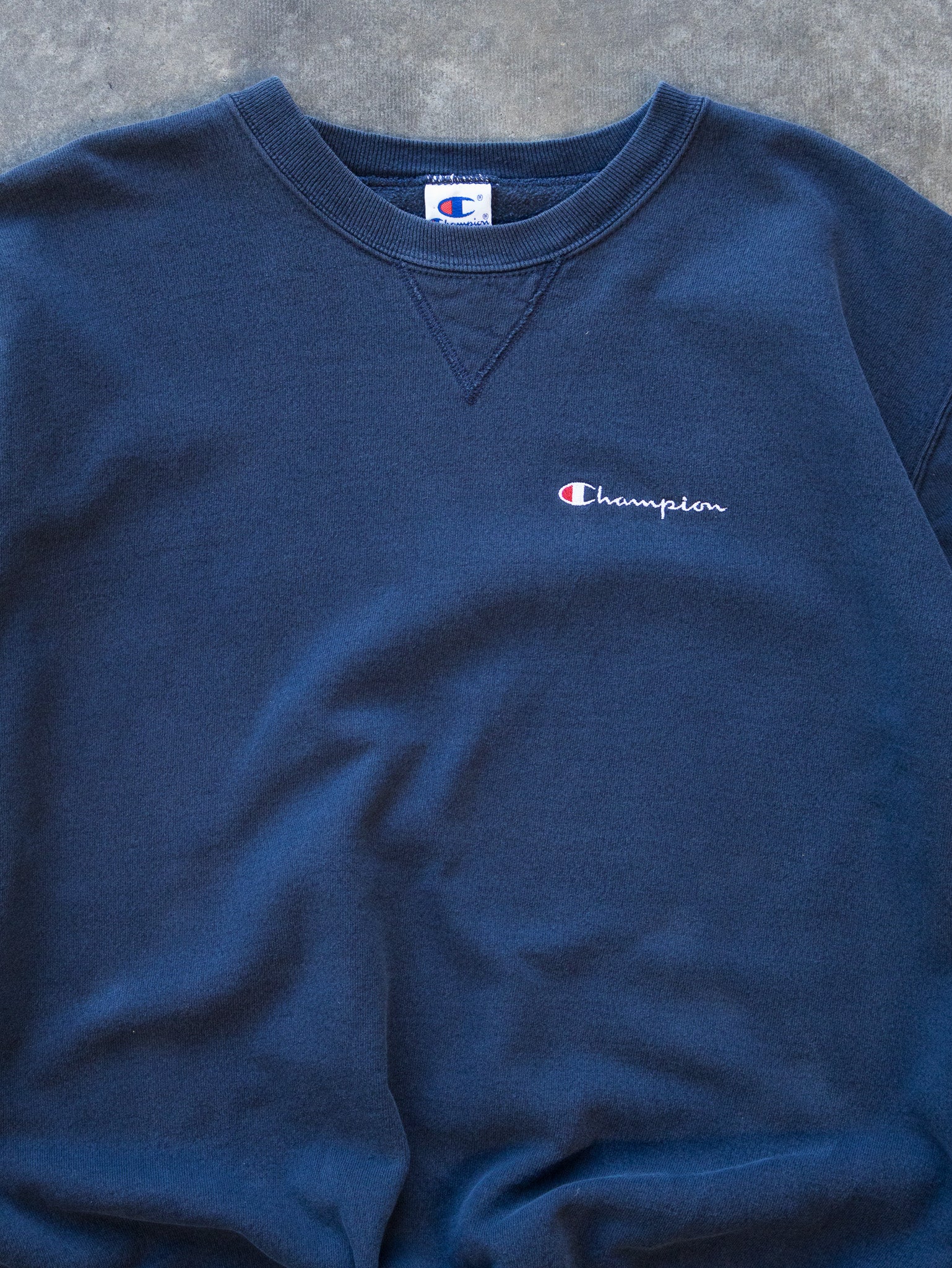 Vintage Navy Champion Sweatshirt (2XL)