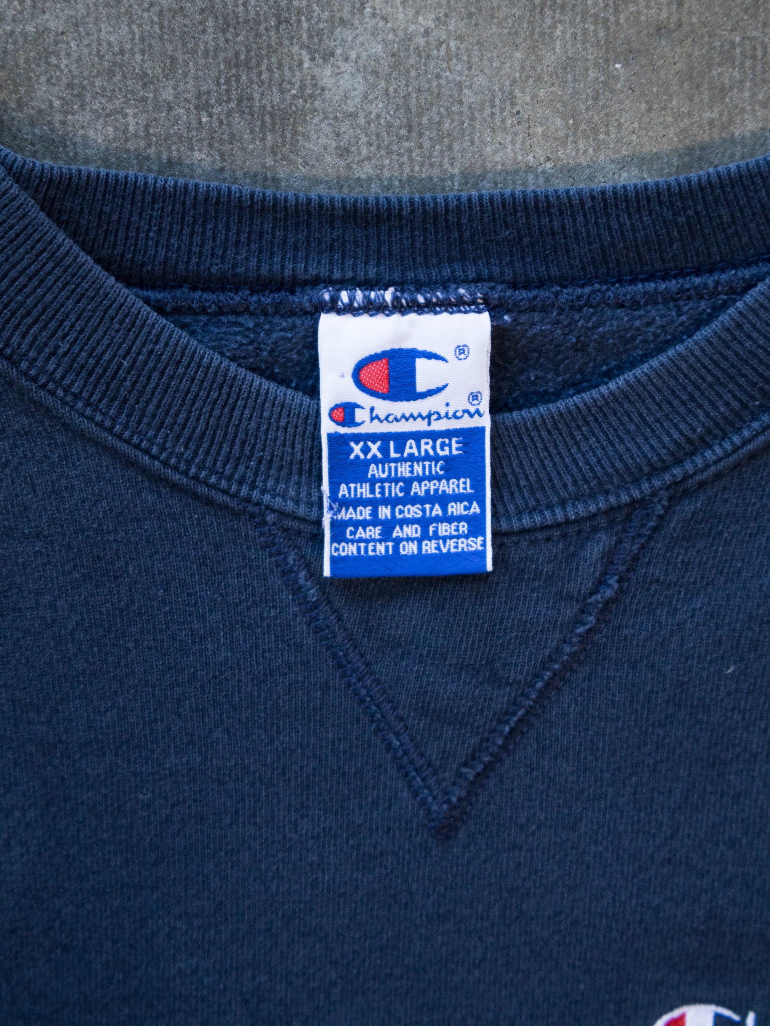 Vintage Navy Champion Sweatshirt (2XL)