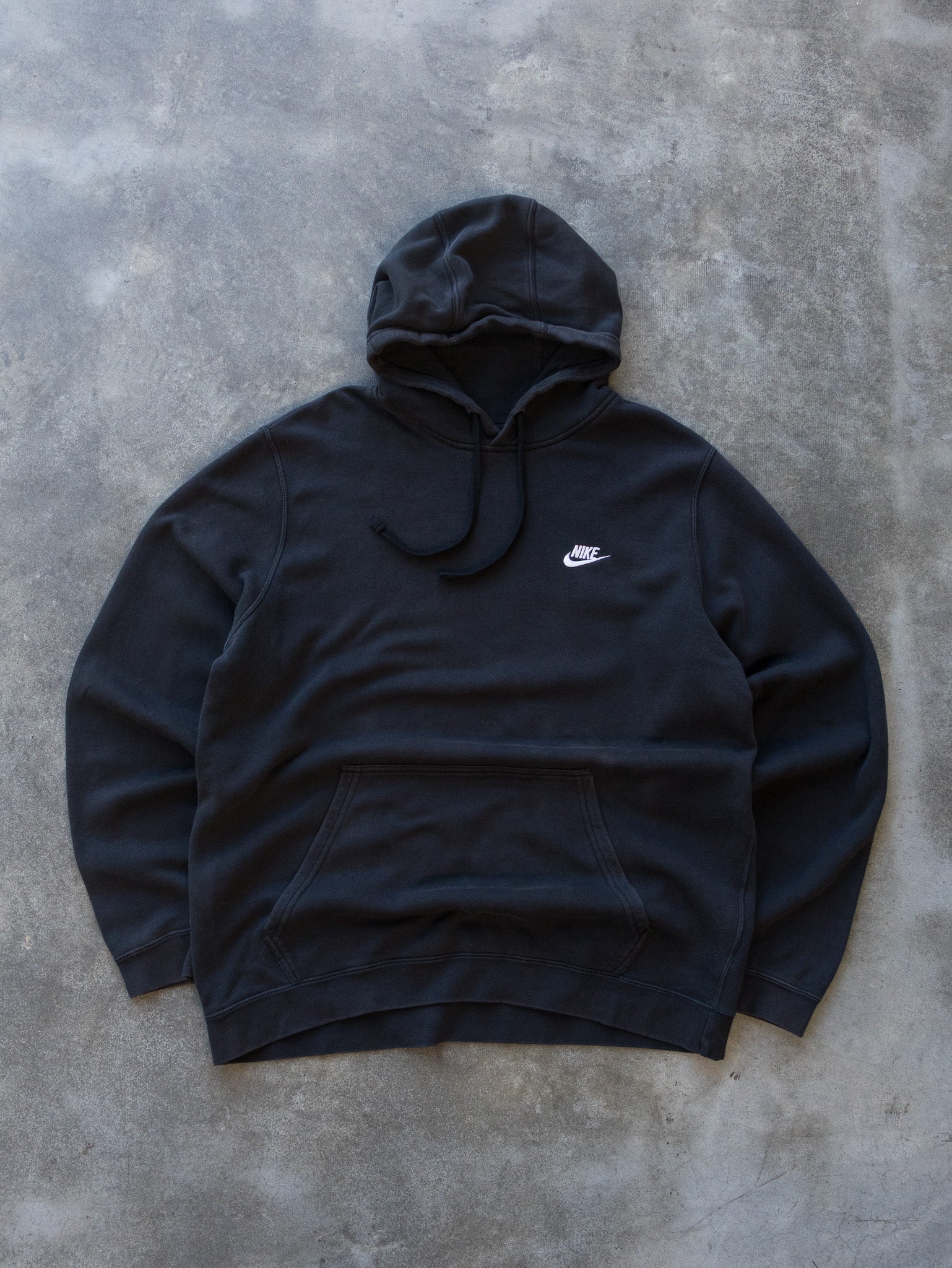 Vintage Black Nike Logo Hoodie (XL)