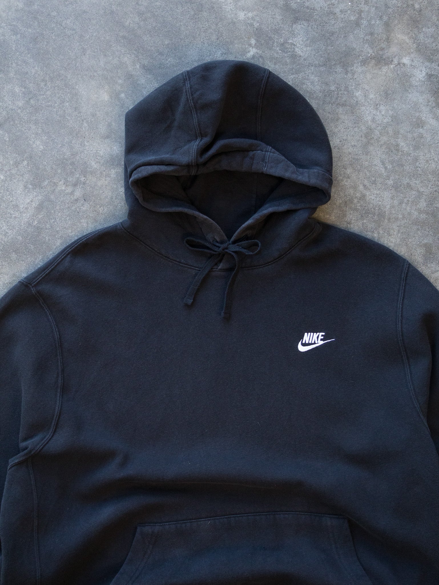 Vintage Black Nike Logo Hoodie (XL)