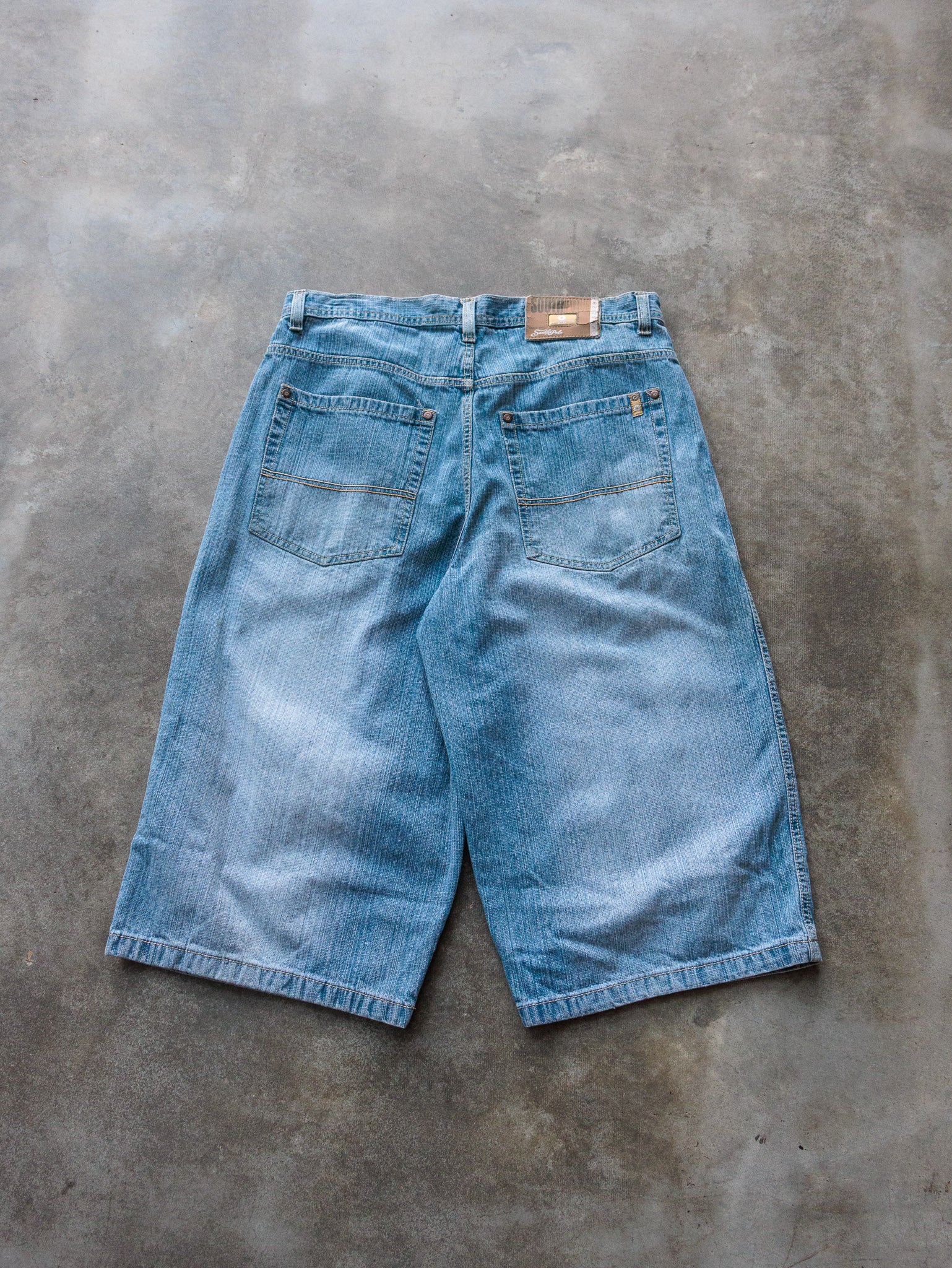 Vintage 00s Blue Southpole Denim 3/4 Shorts (W36)