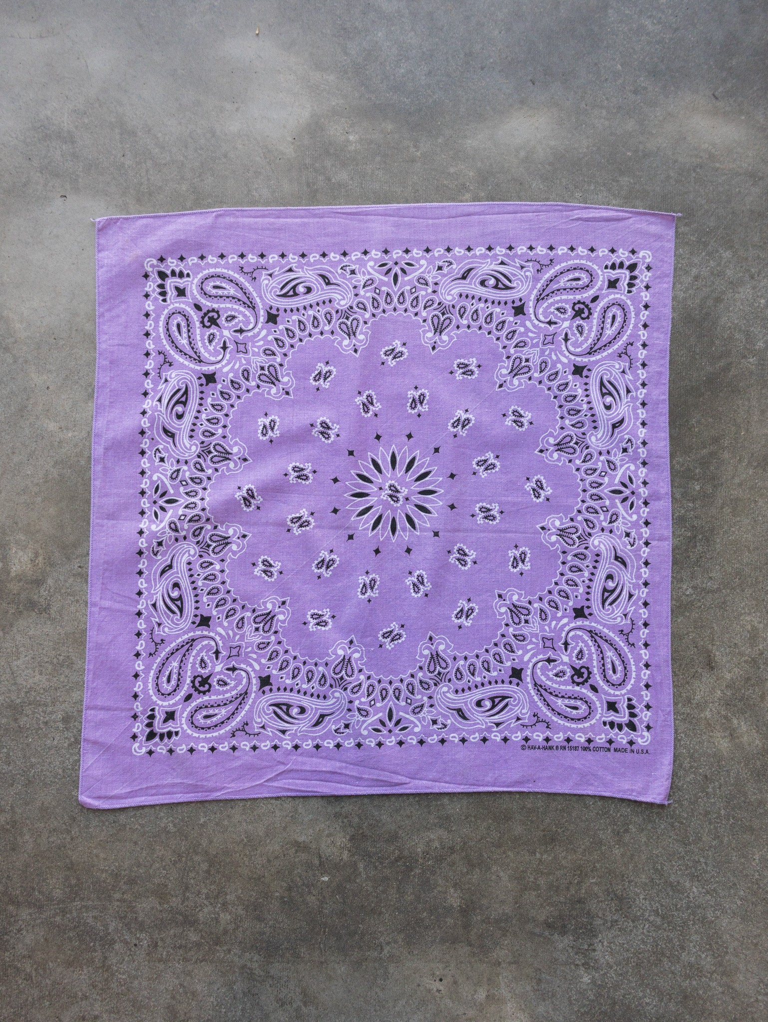 Vintage Lilac Paisley Bandana