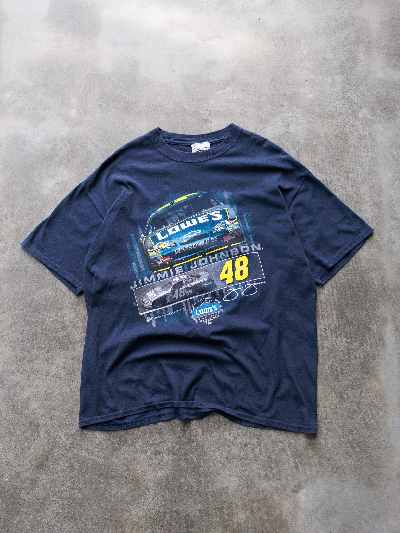 Vintage 00s Navy Jimmie Johnson NASCAR Tee (XL)