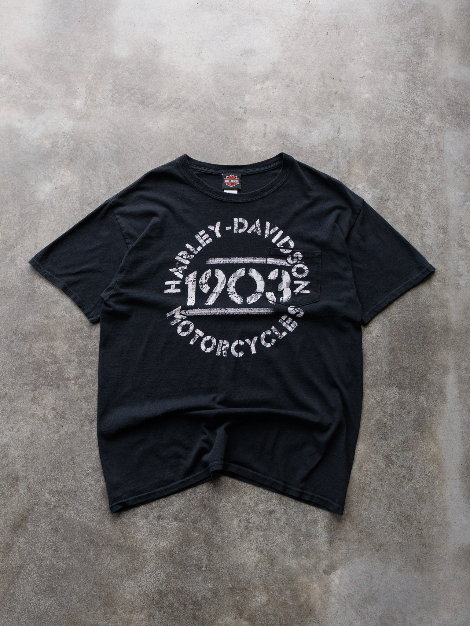 Vintage Harley-Davidson Saddleback Logan UT Pocket Tee (L)
