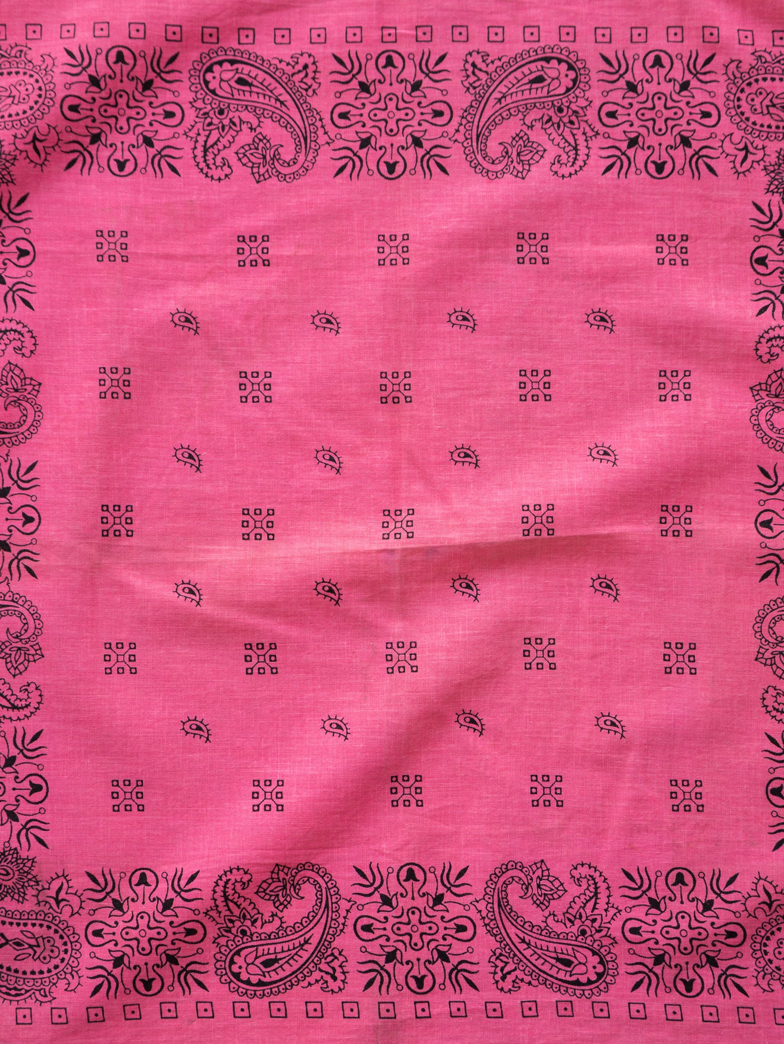 Vintage Bubblegum Pink Paisley Bandana